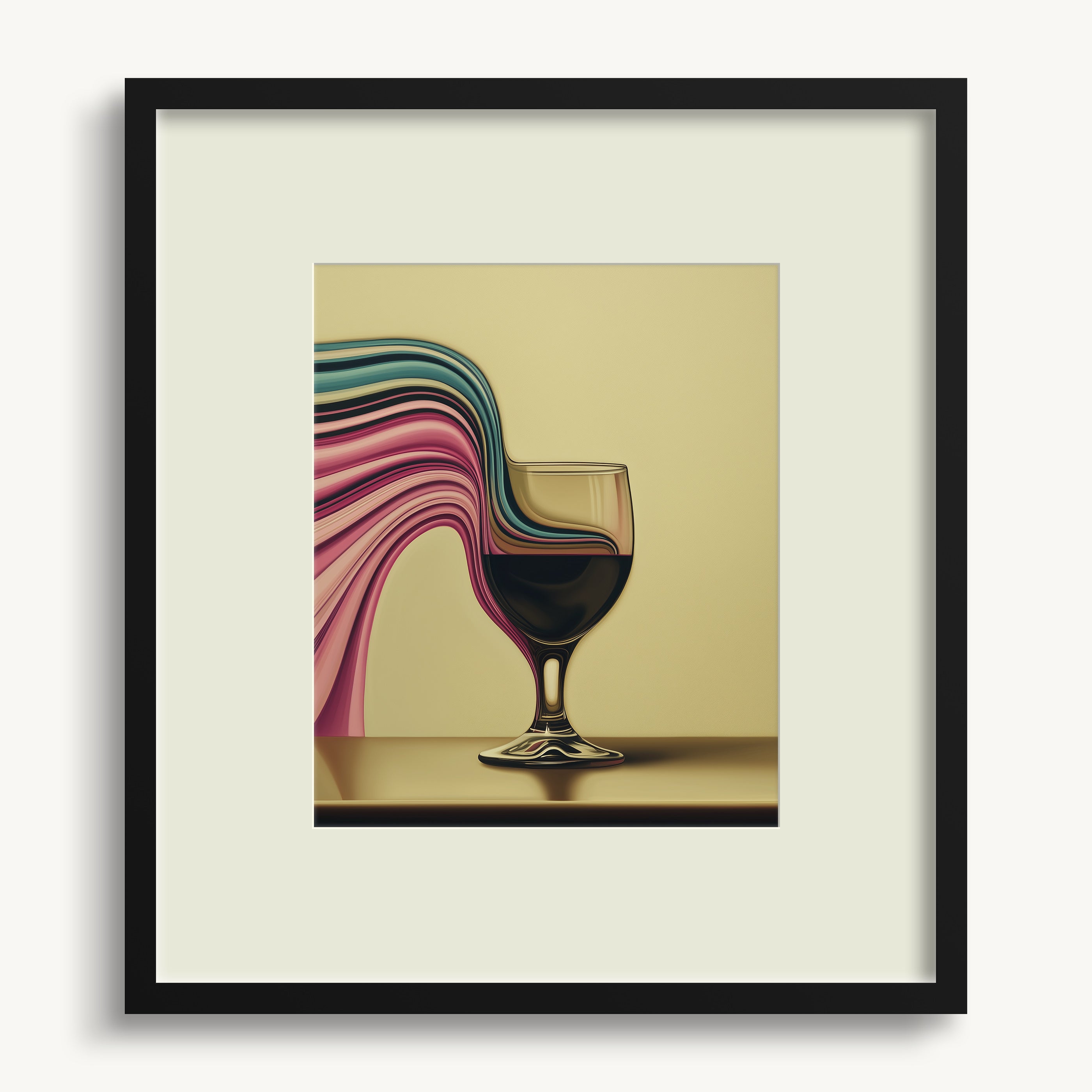 Abstract Wine Glass WALL ART