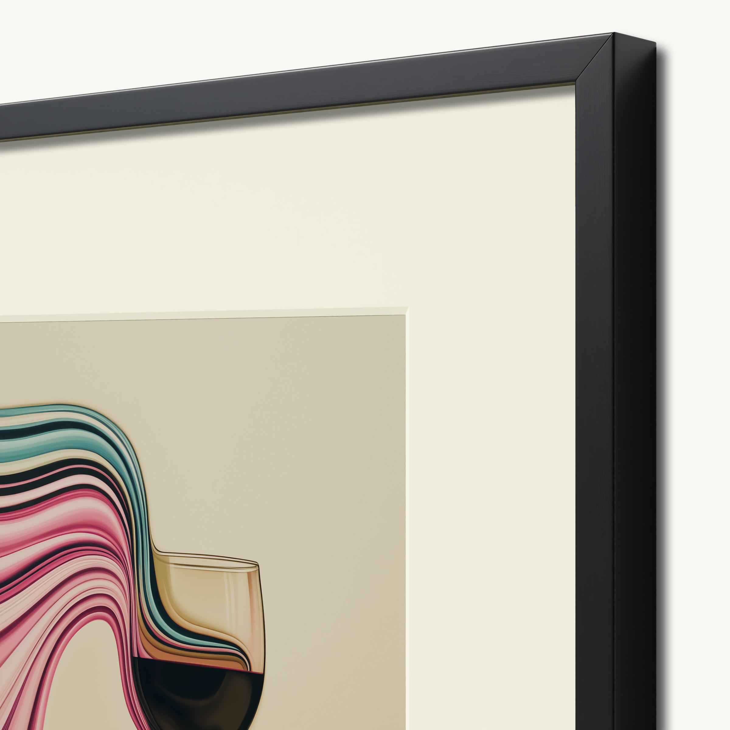 Abstract Wine Glass WALL ART