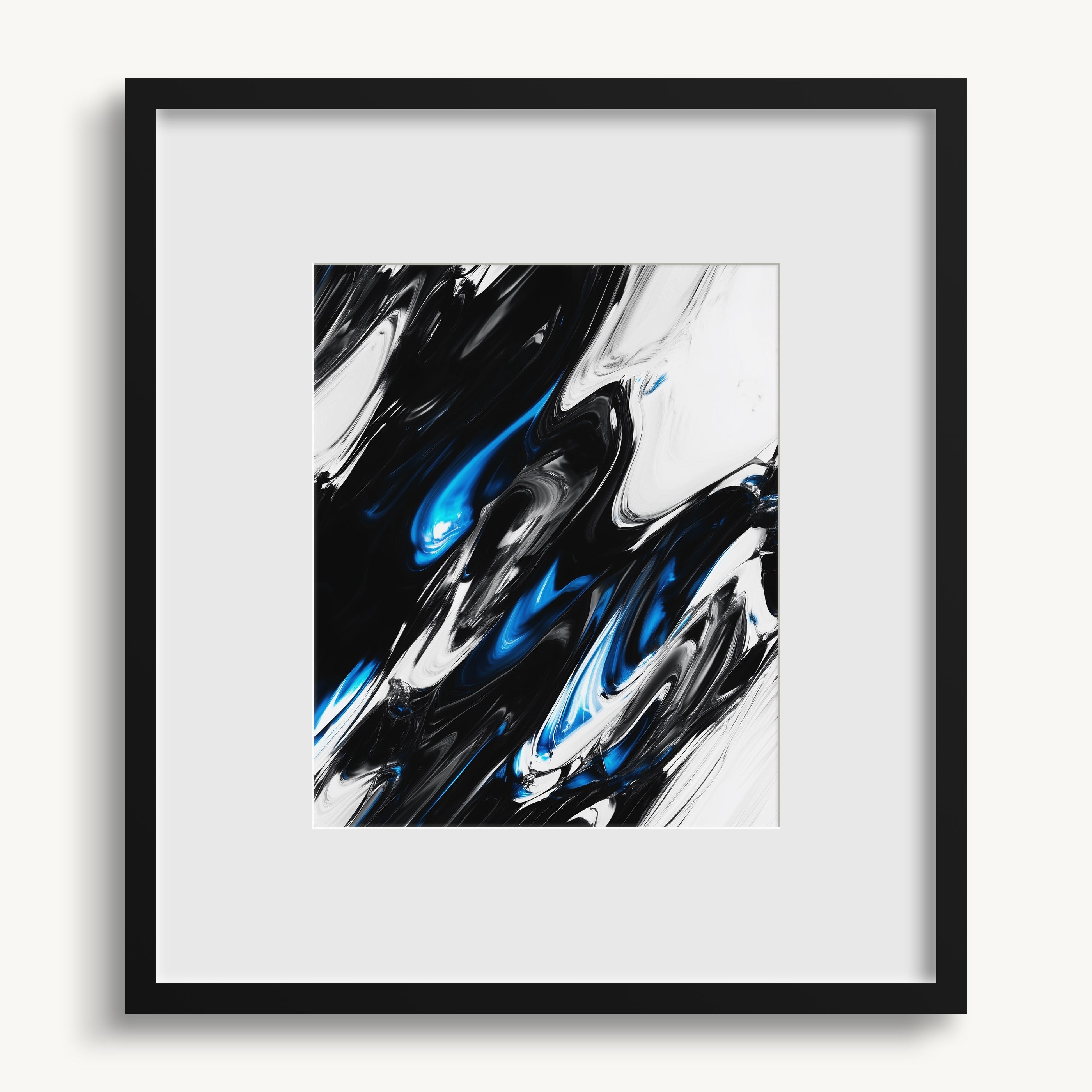 Blue Accented Marble Art WALL ART