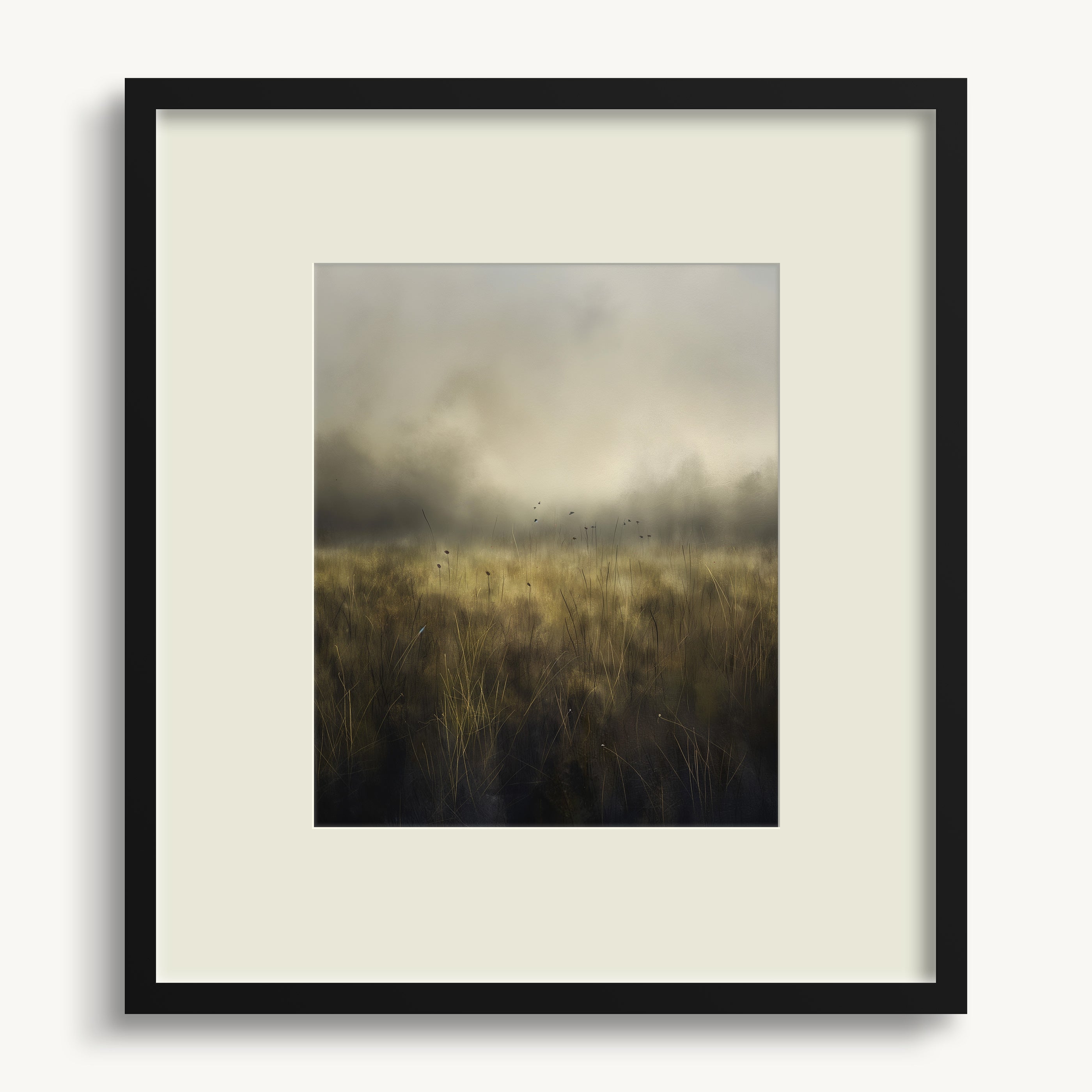 Foggy Field with Tall Grass WALL ART