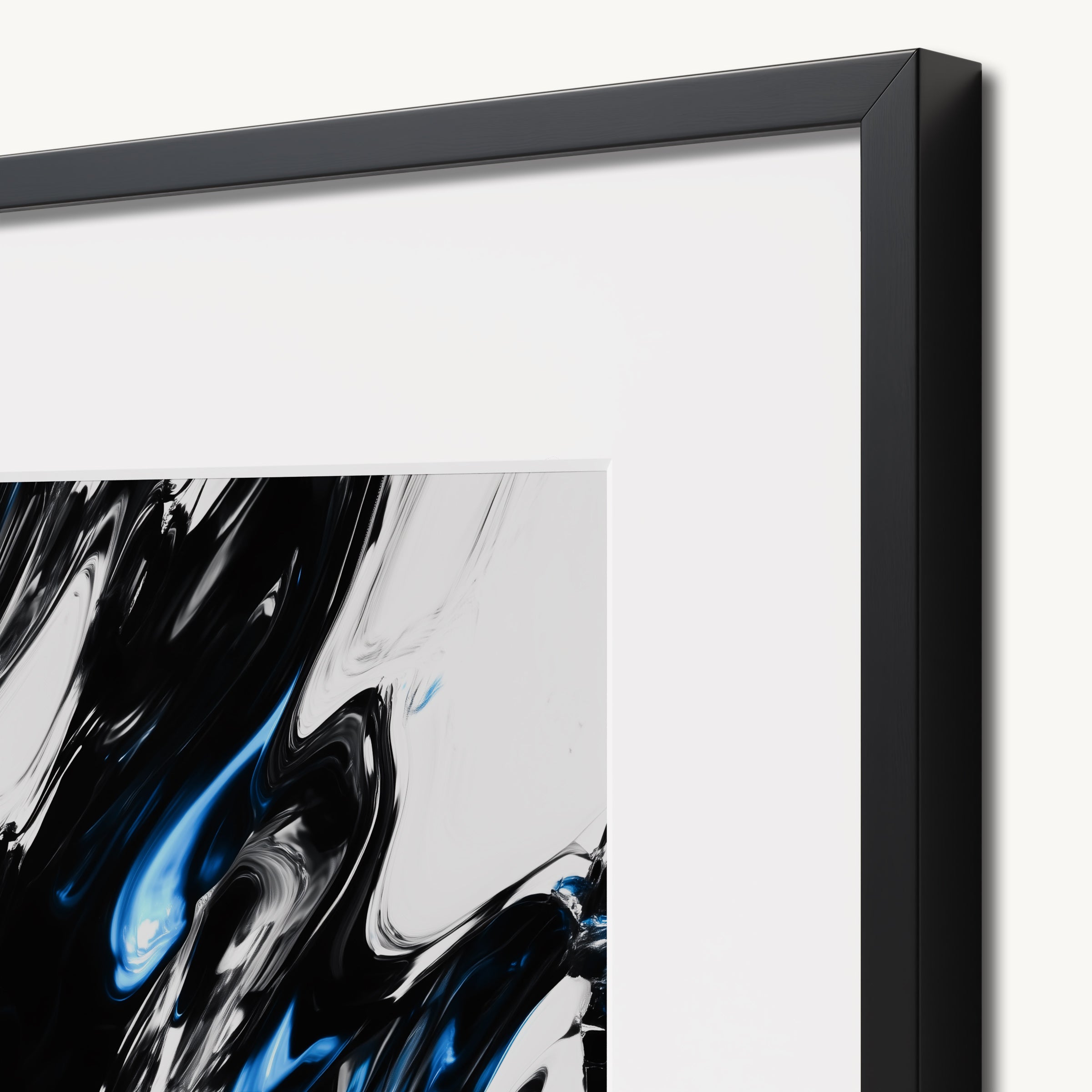 Blue Accented Marble Art WALL ART