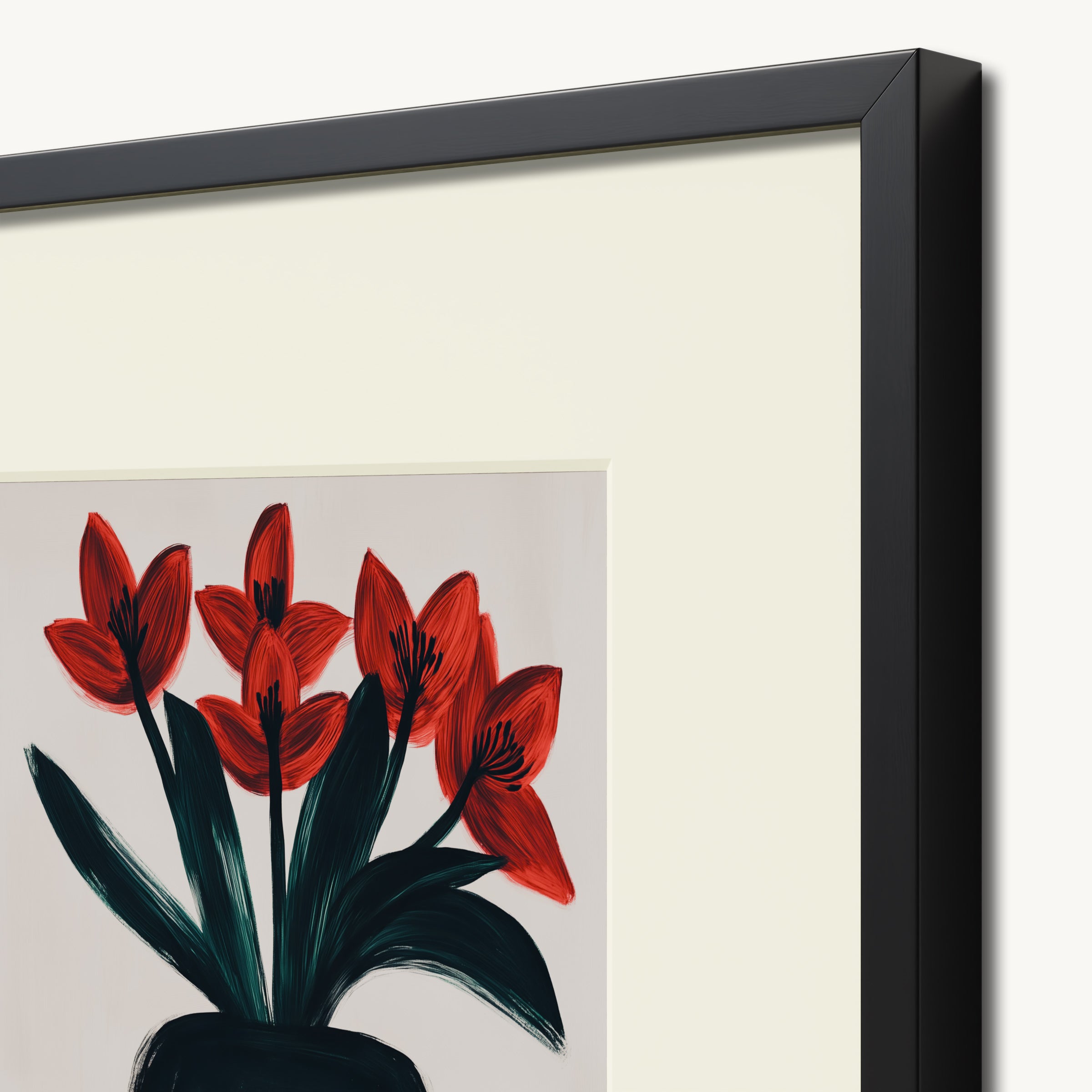 Vase with Red Flowers WALL ART