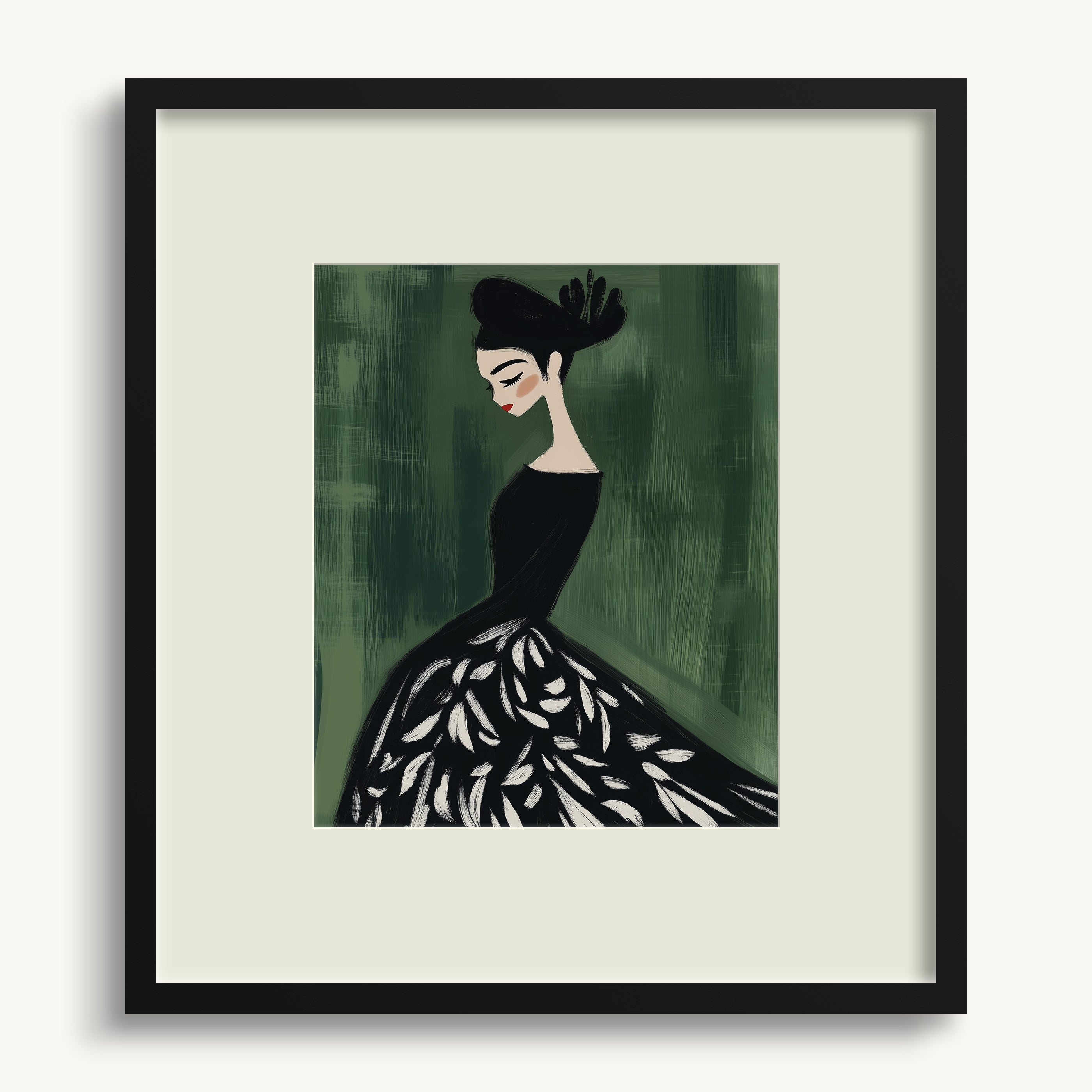 Woman in Black Dress WALL ART