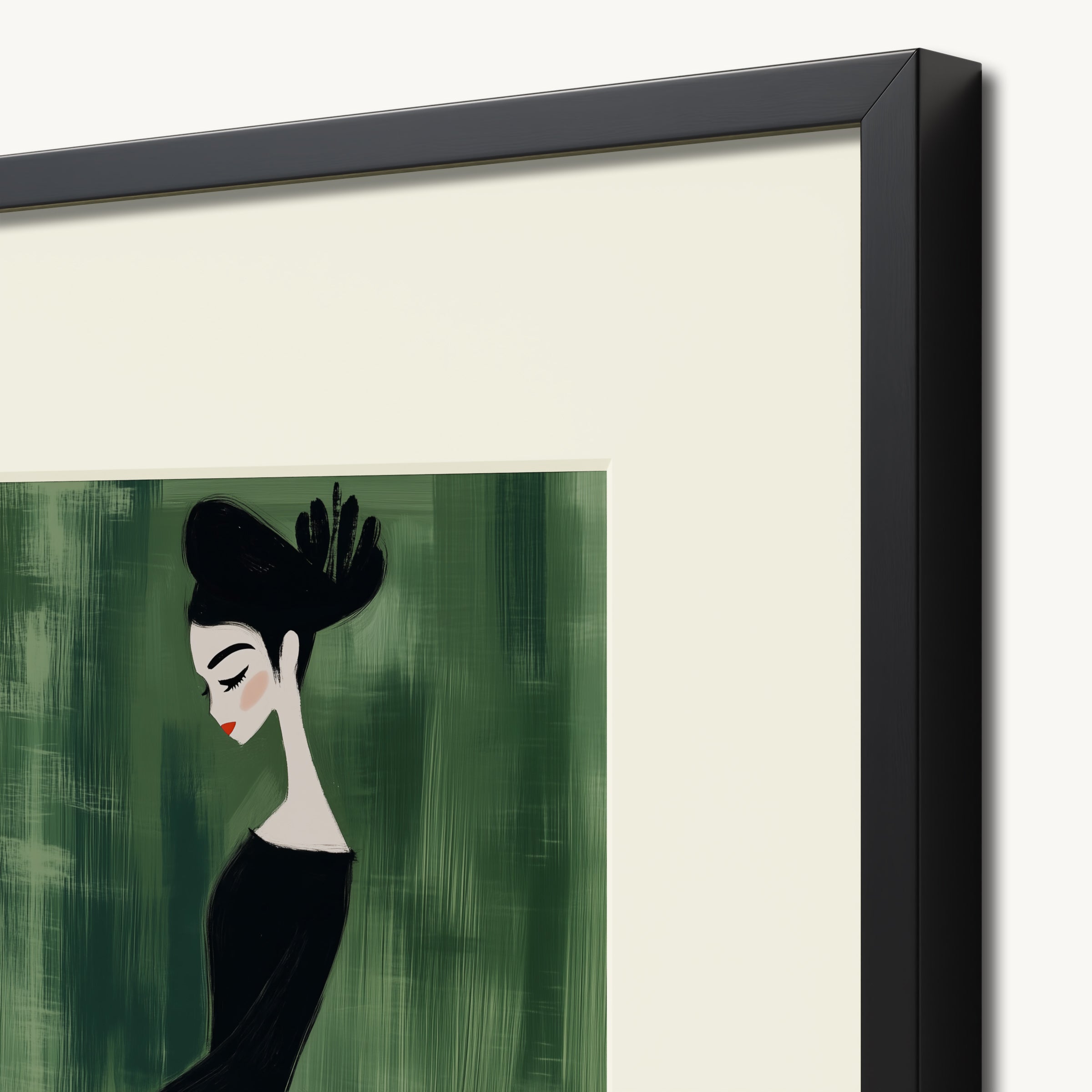 Woman in Black Dress WALL ART