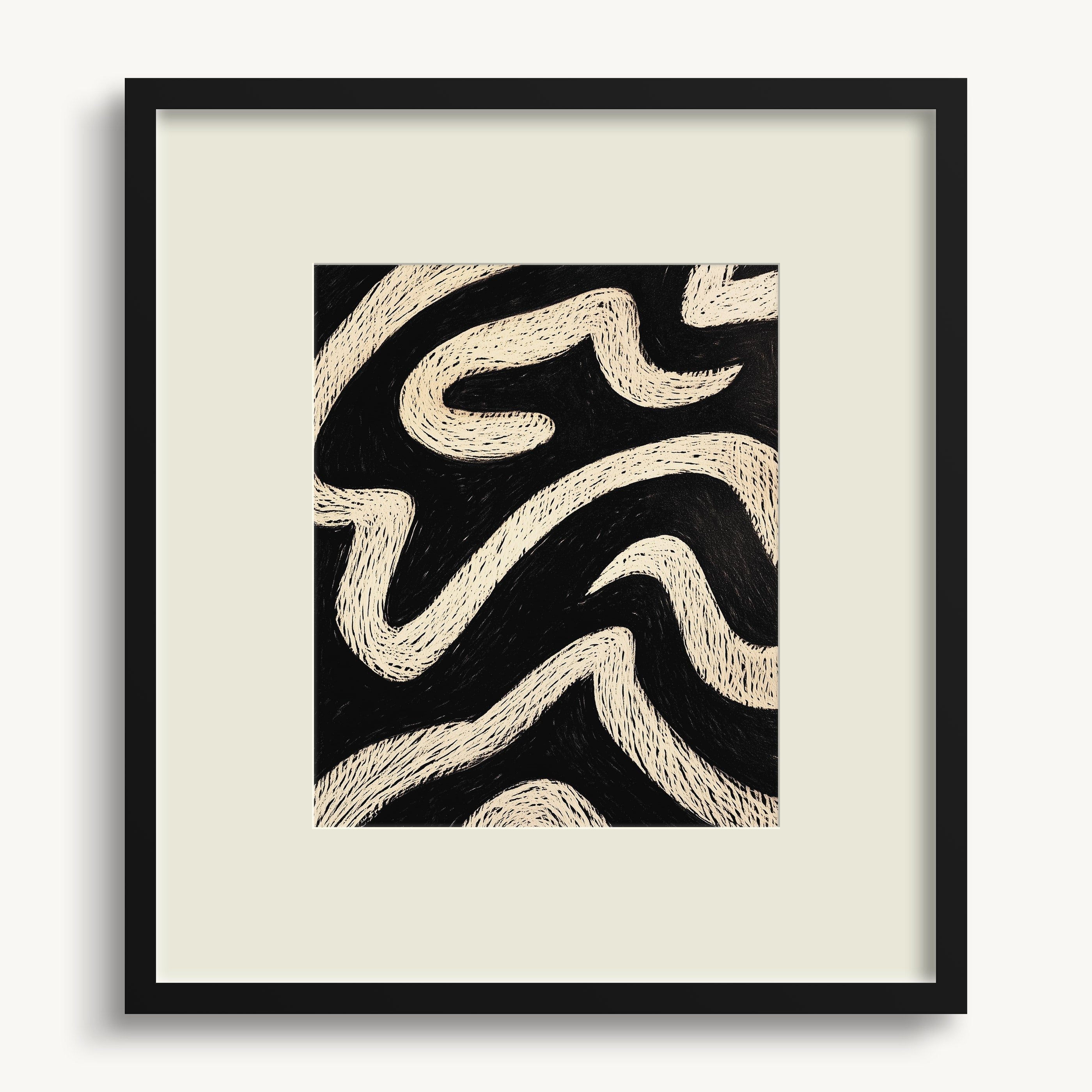 Abstract Wavy Lines WALL ART