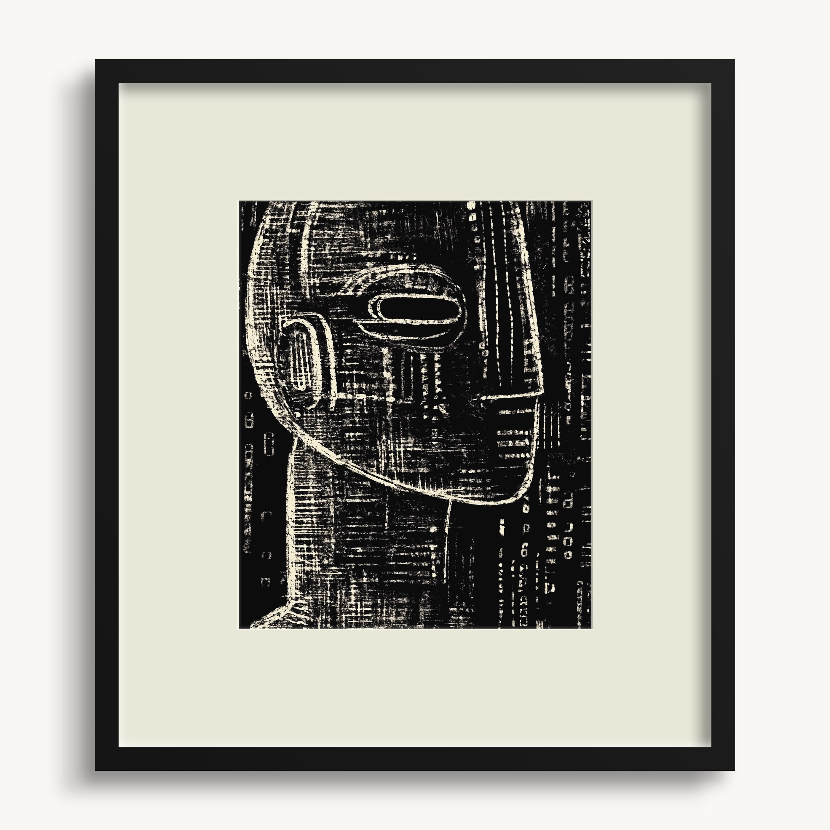 Geometric Abstract Face WALL ART