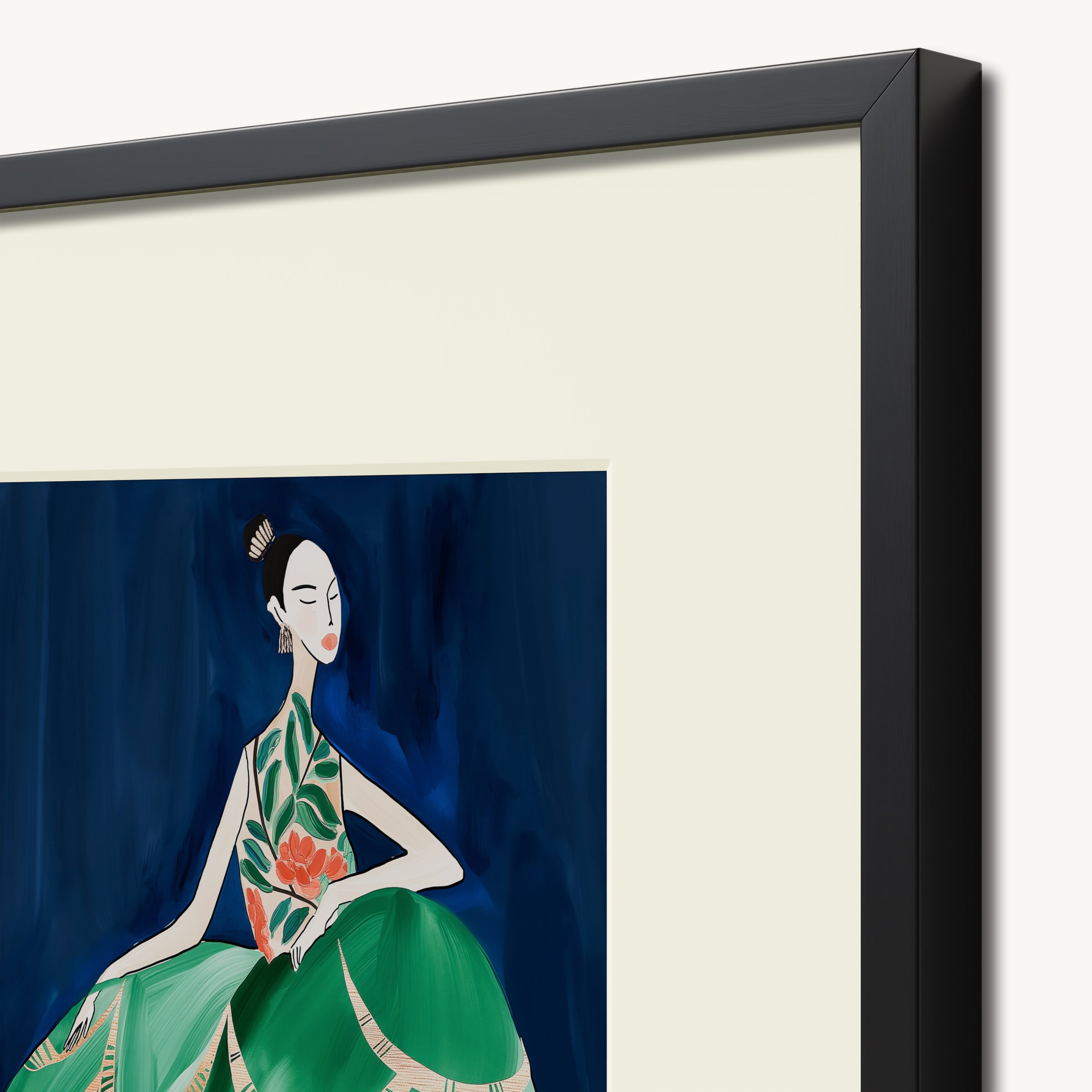 Lady in Green Dress WALL ART