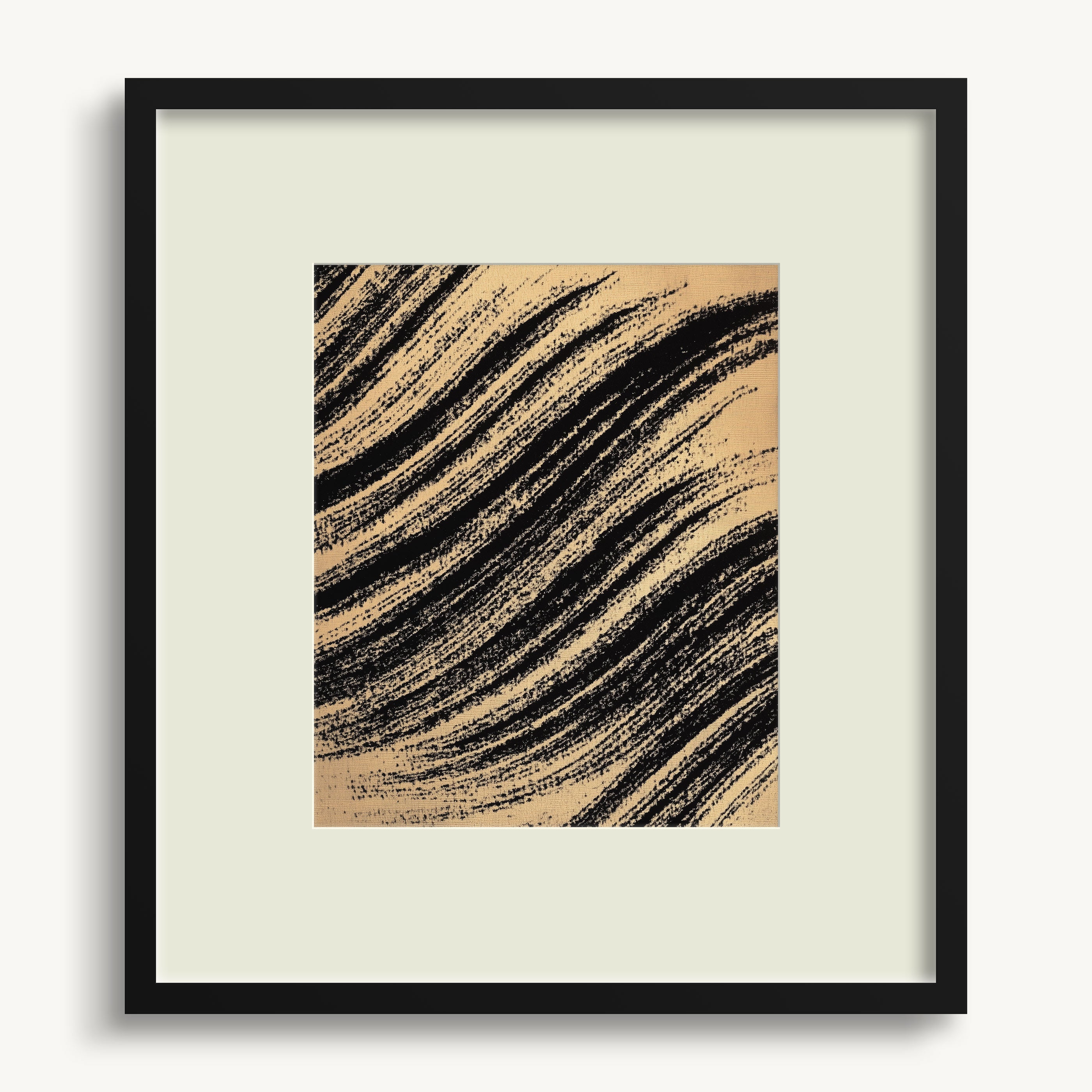 Diagonal Wavy Lines WALL ART