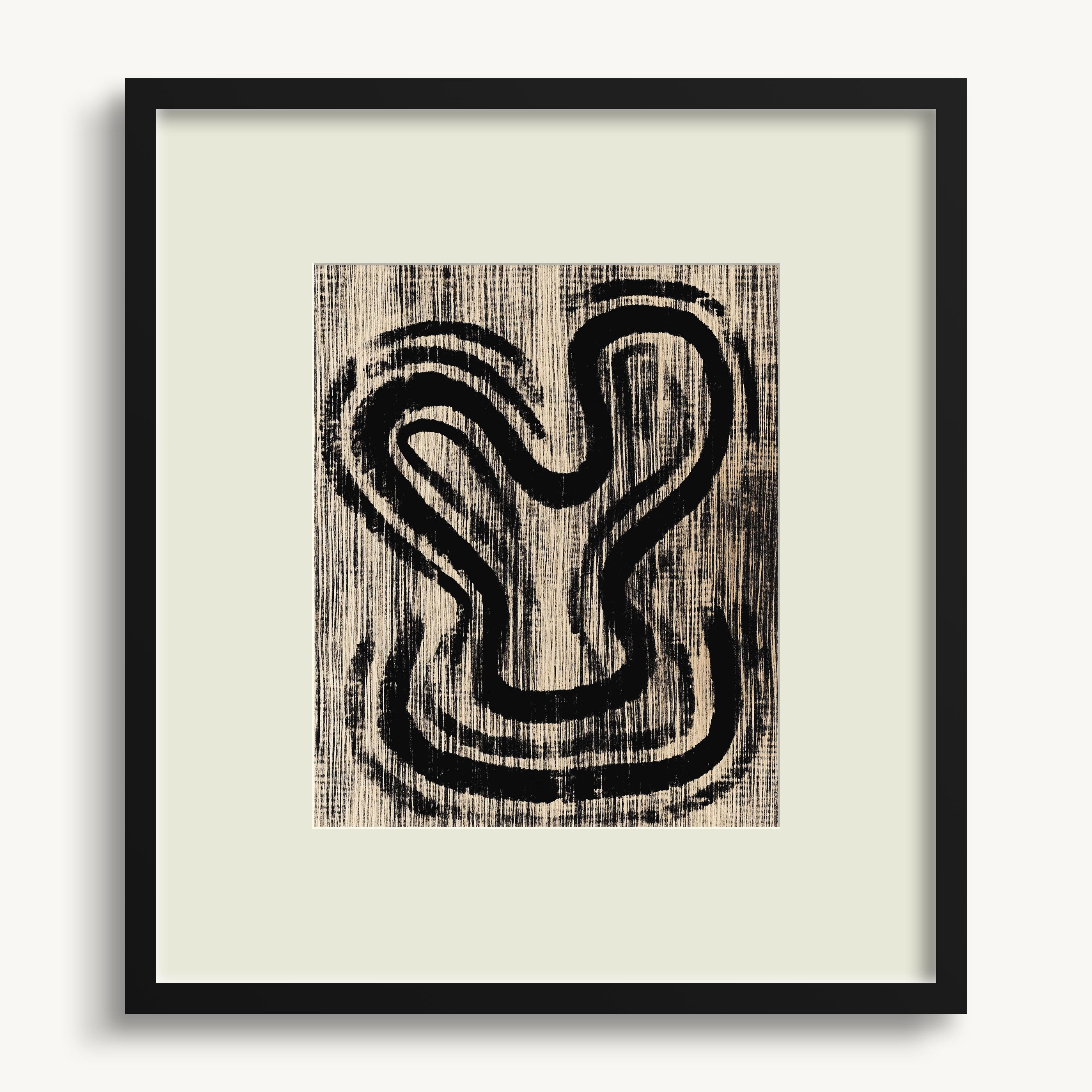 Abstract Figure with Curved Lines WALL ART