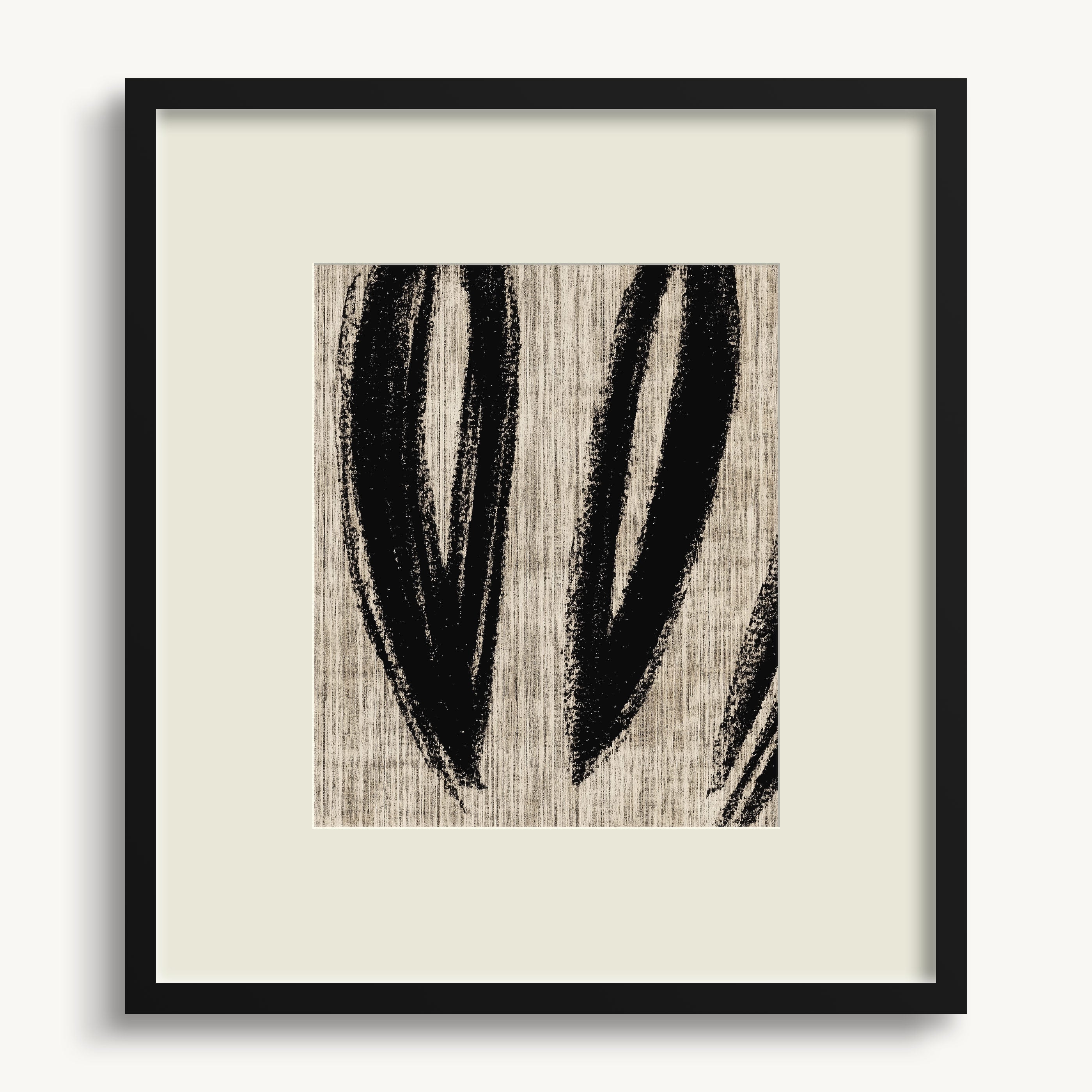 Vertical Brushstrokes on Beige WALL ART