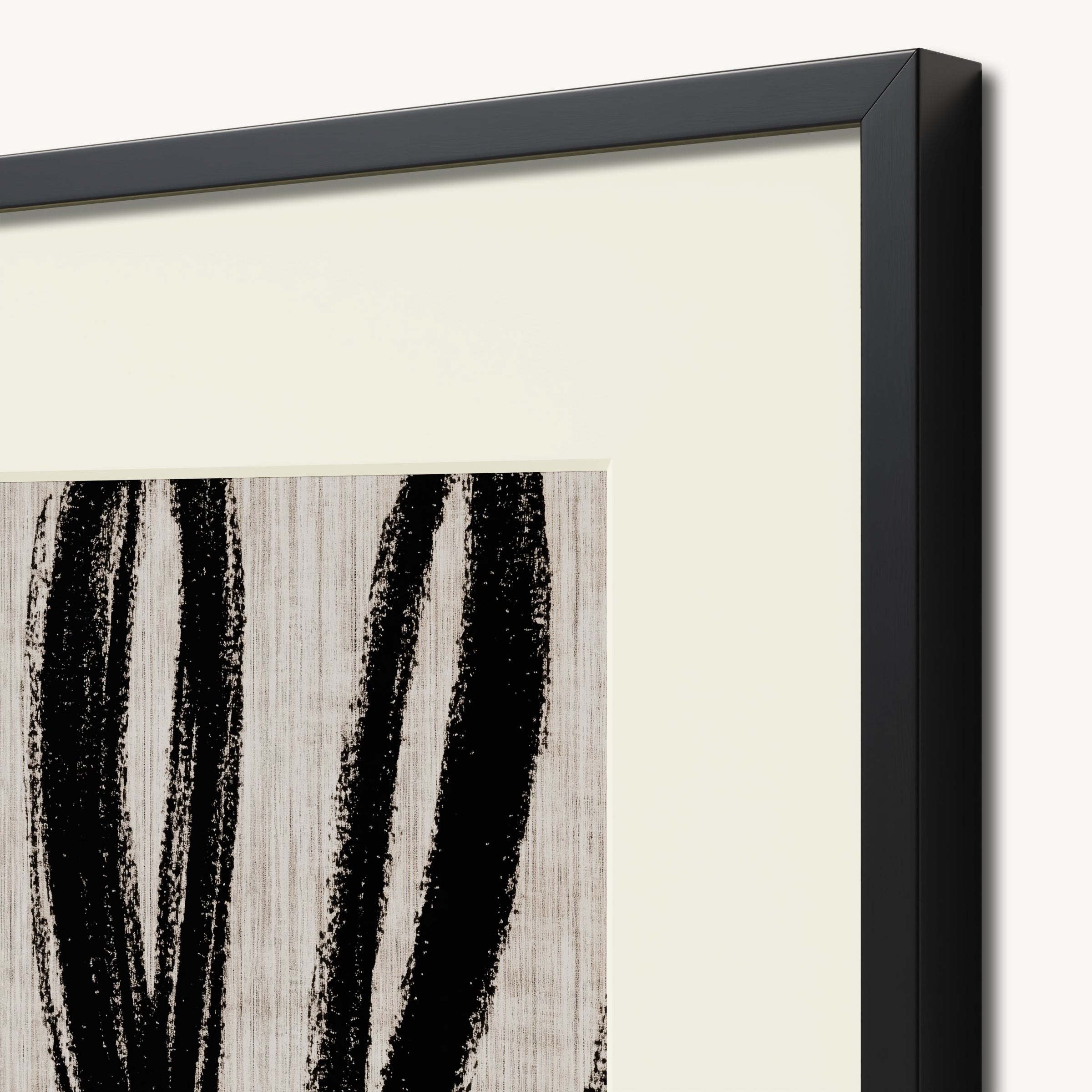 Vertical Brushstrokes on Beige WALL ART