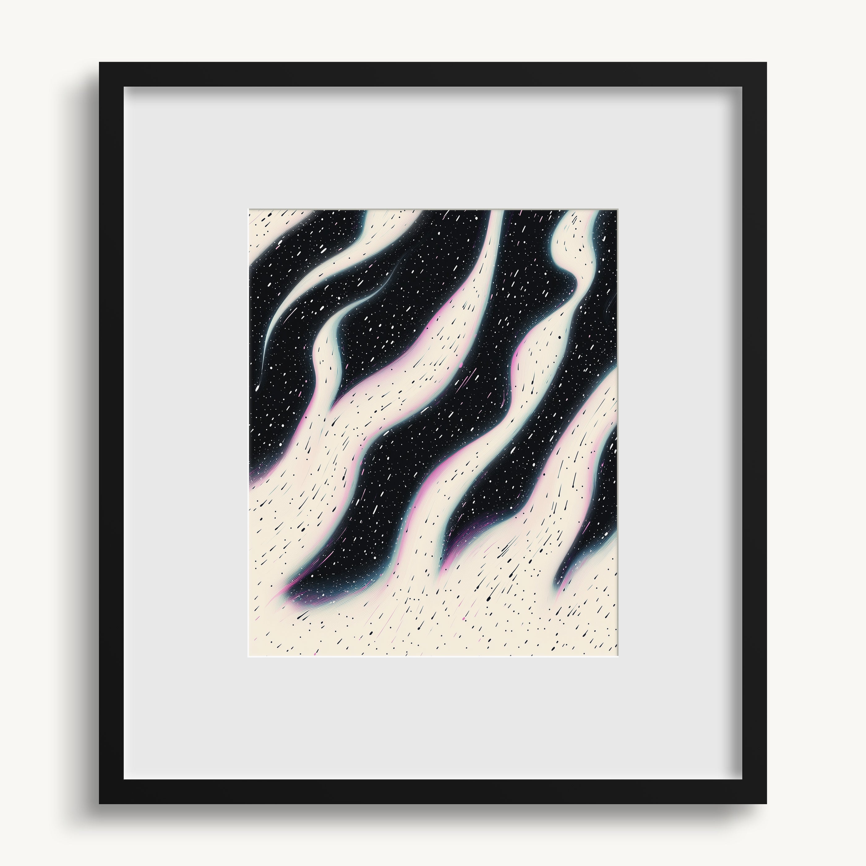 Black and White Waves WALL ART