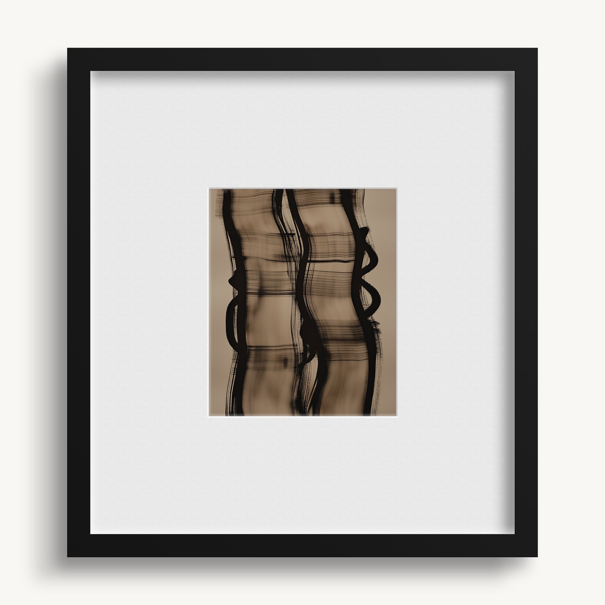 "BROWN LINES 2" WALL ART