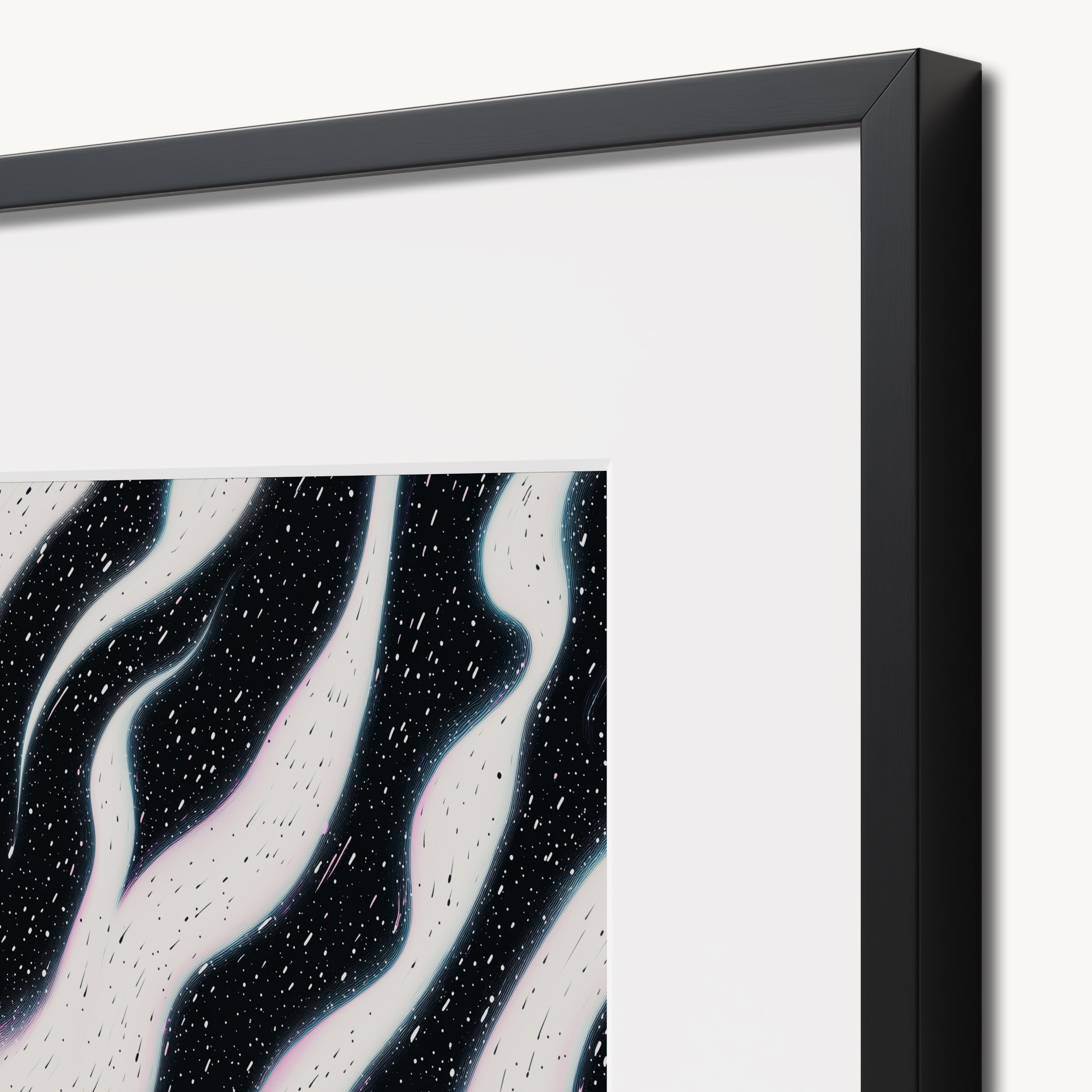 Black and White Waves WALL ART