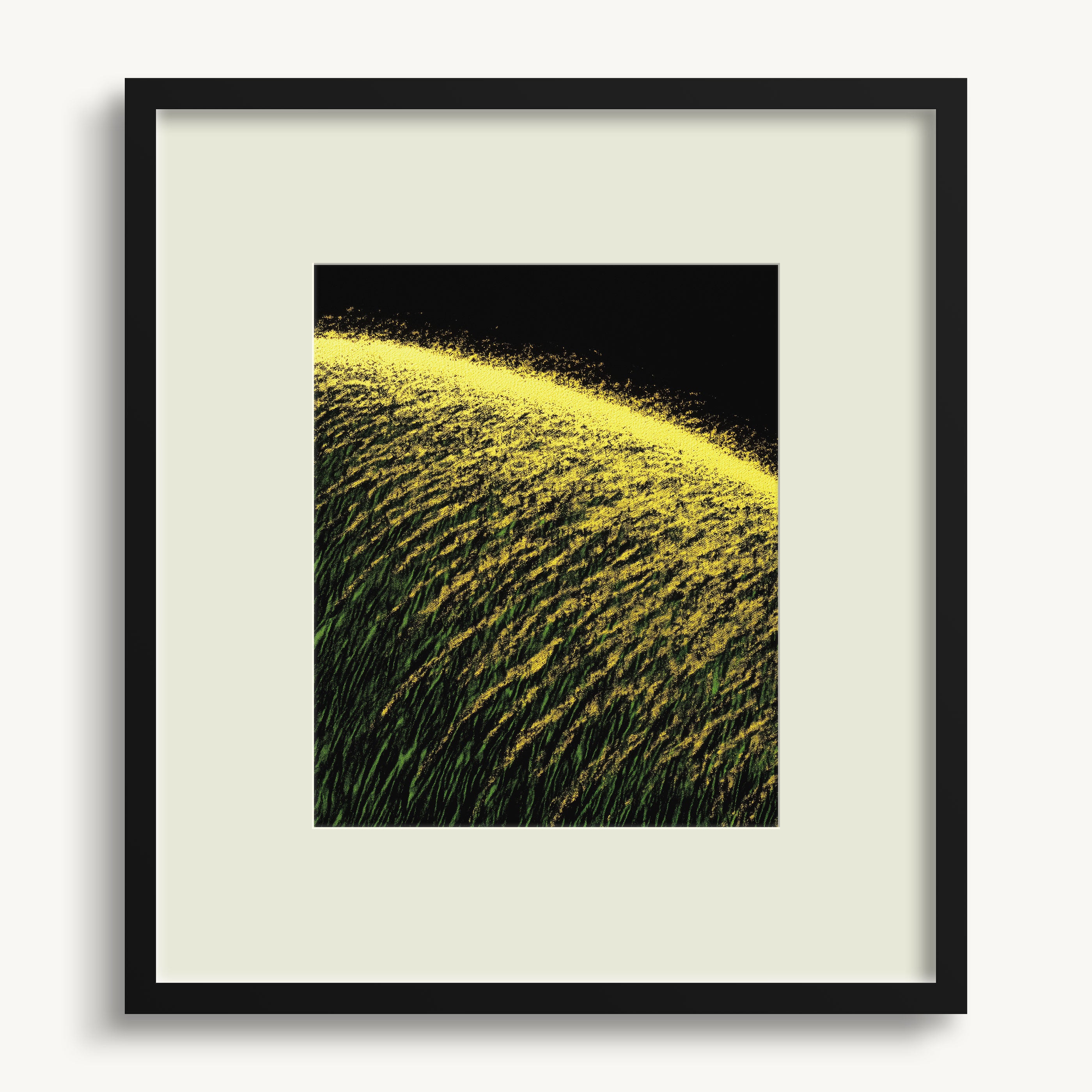 Yellow-Green Wave WALL ART