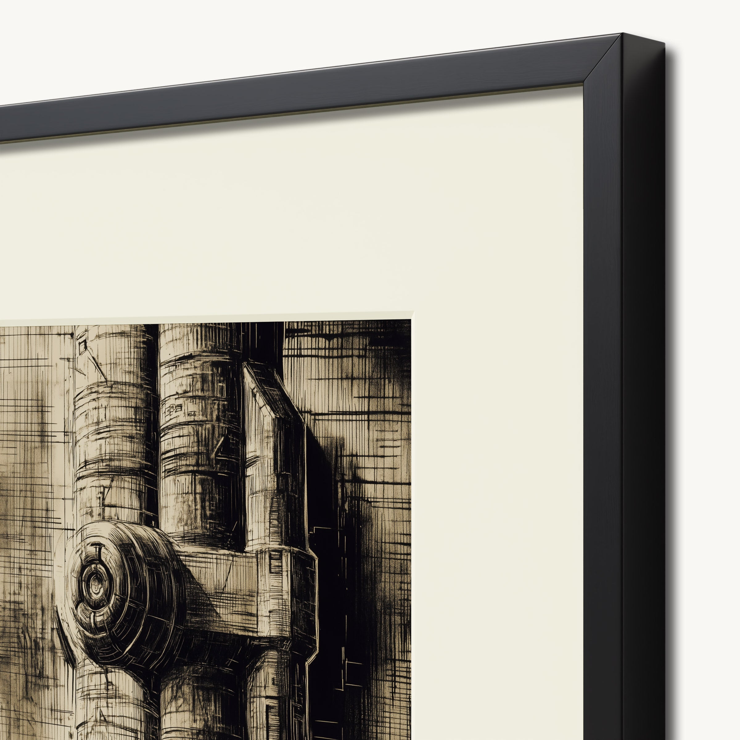 Detailed Mechanical Structure WALL ART