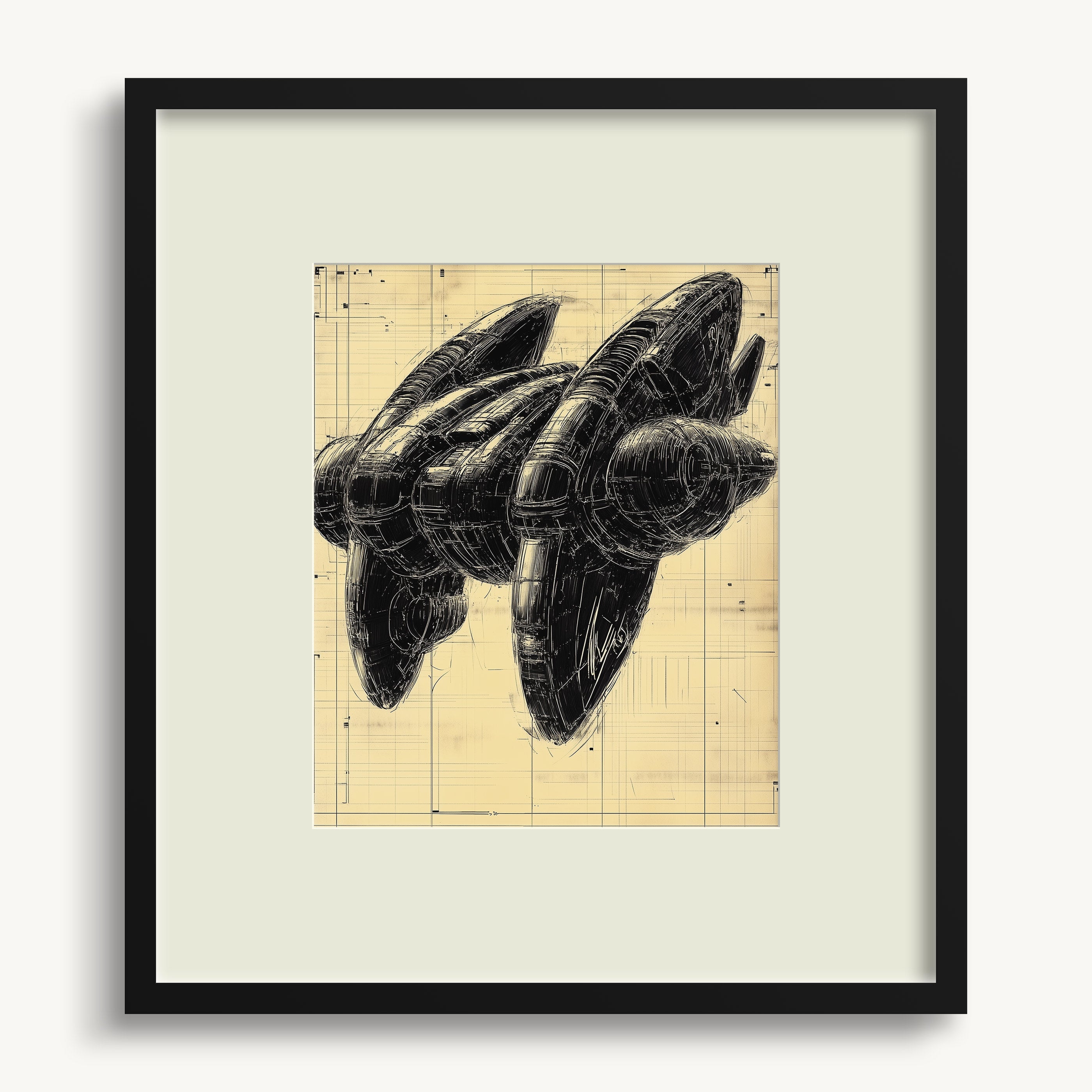 Sleek Futuristic Vehicle WALL ART