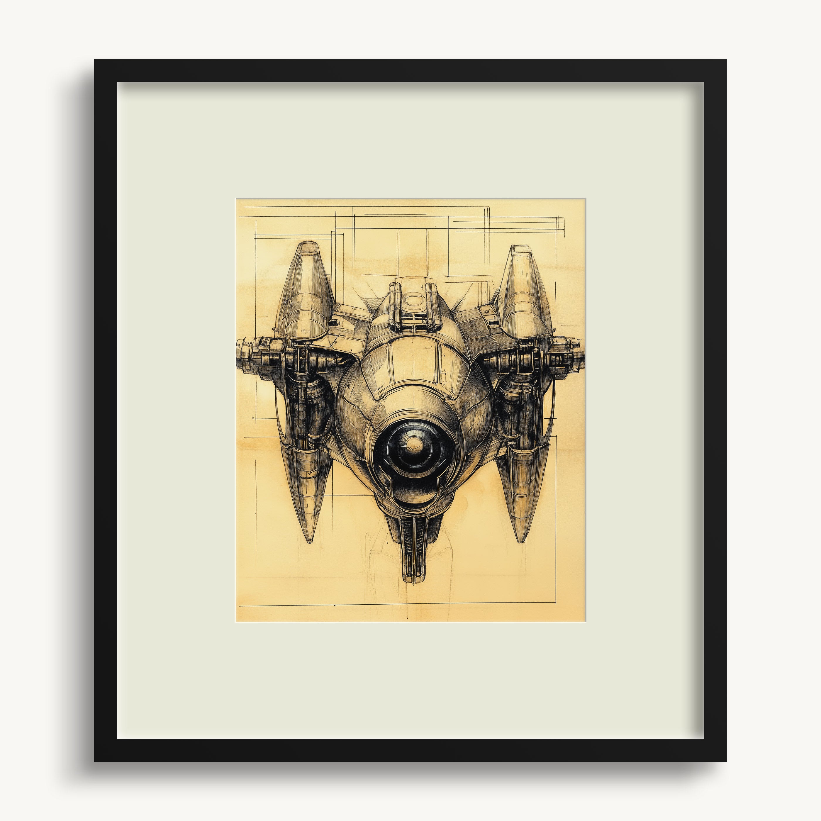 Futuristic Mechanical Object WALL ART