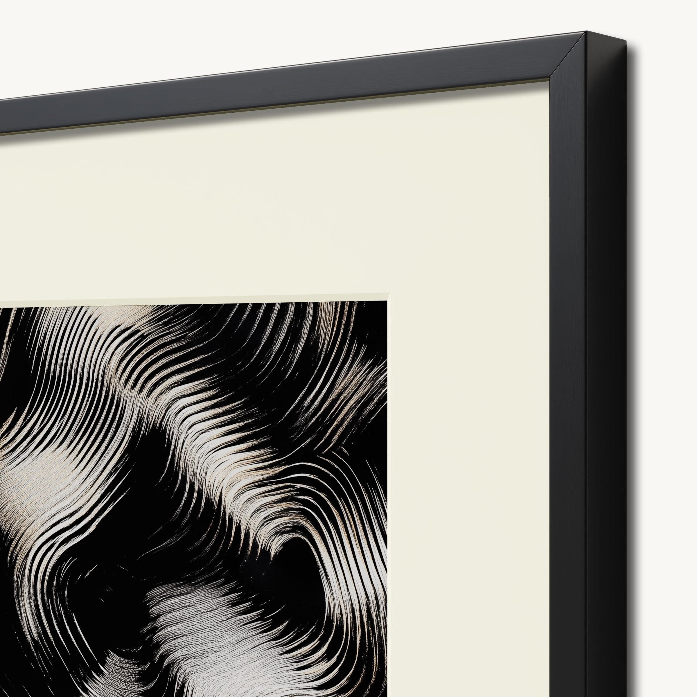 White Lines on Black WALL ART