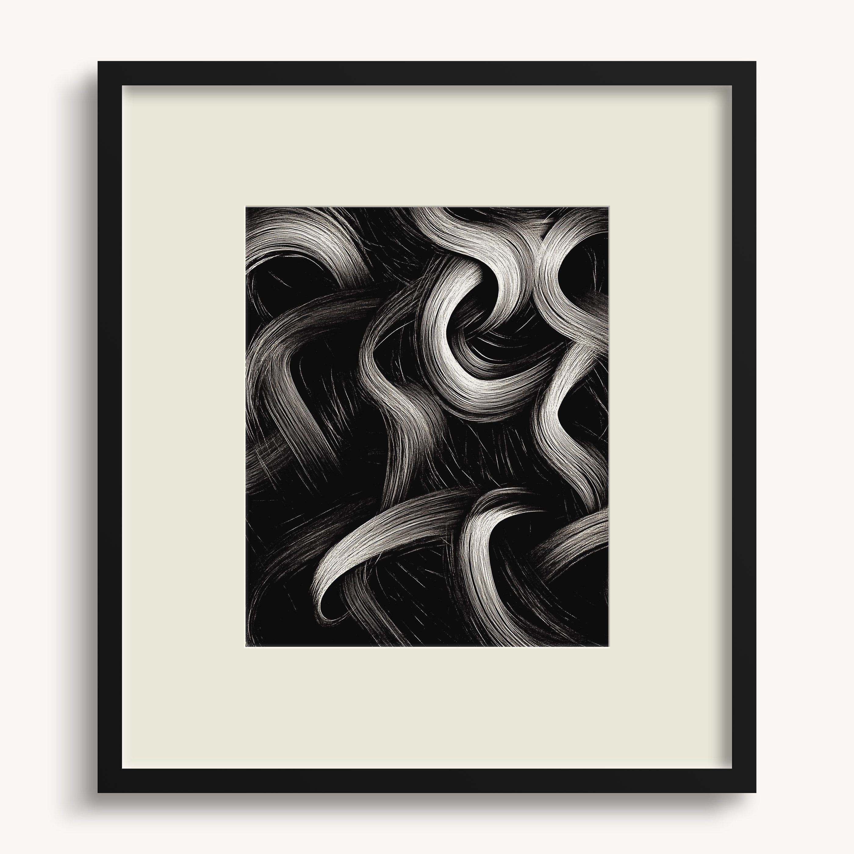 Curved Flowing Lines WALL ART