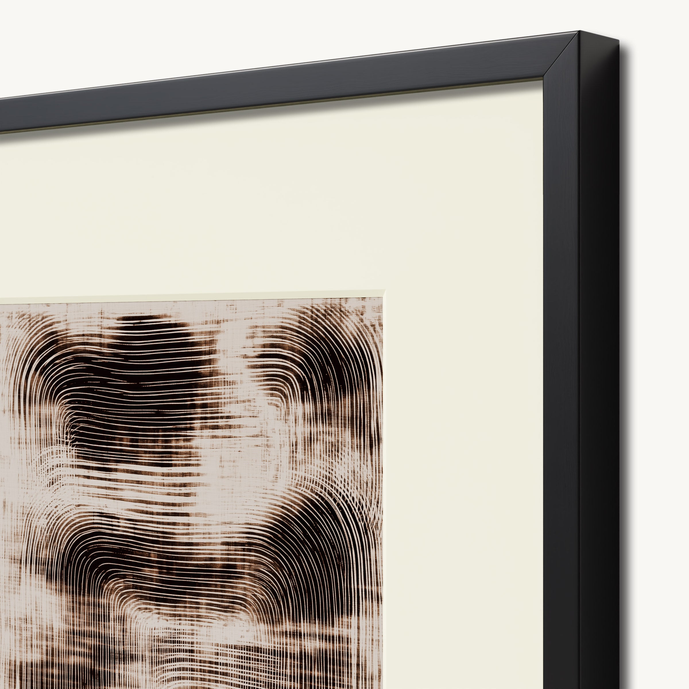 Curved Line Grid WALL ART