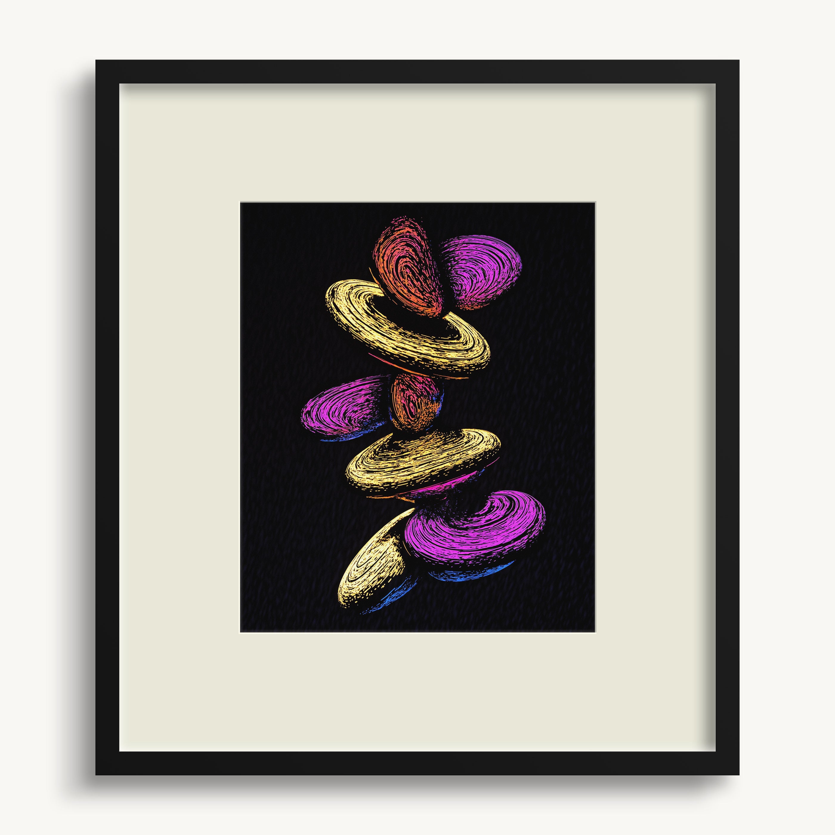 Colorful Intertwined Shapes WALL ART