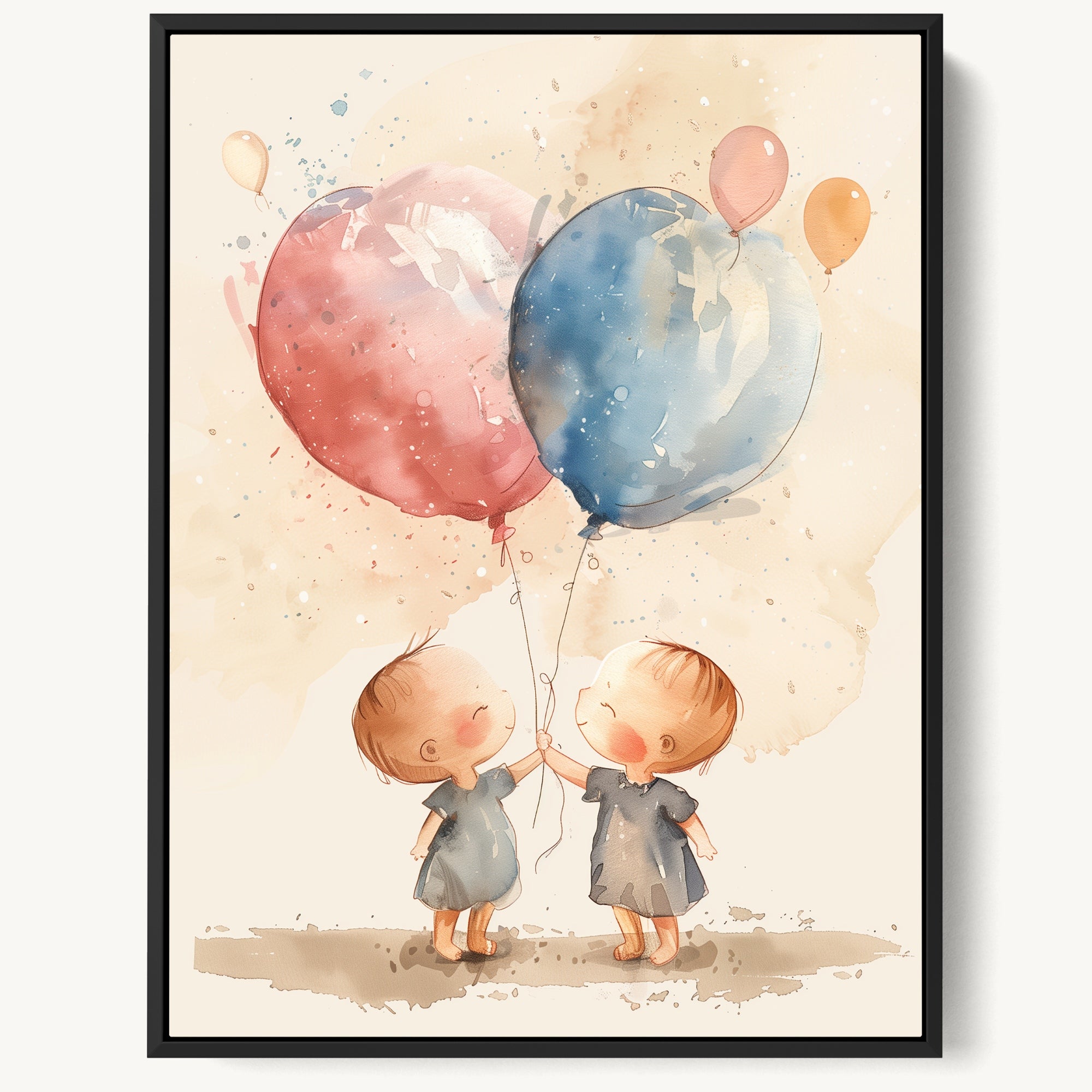 "KIDS AND BALLOONS" WALL ART 3x4