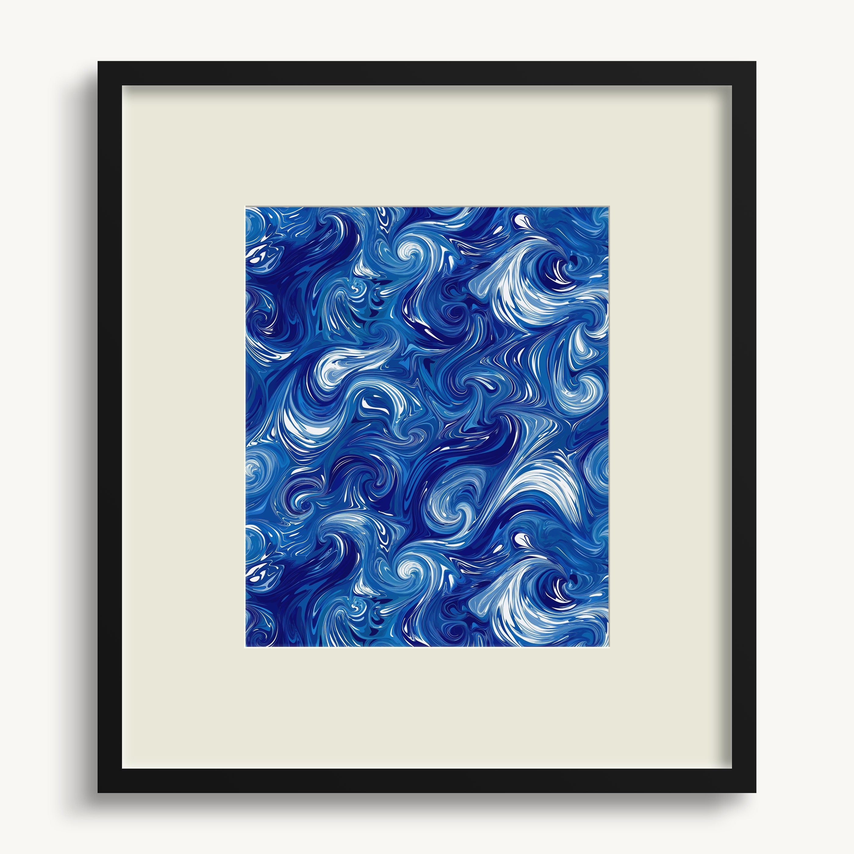 Abstract Blue and White WALL ART