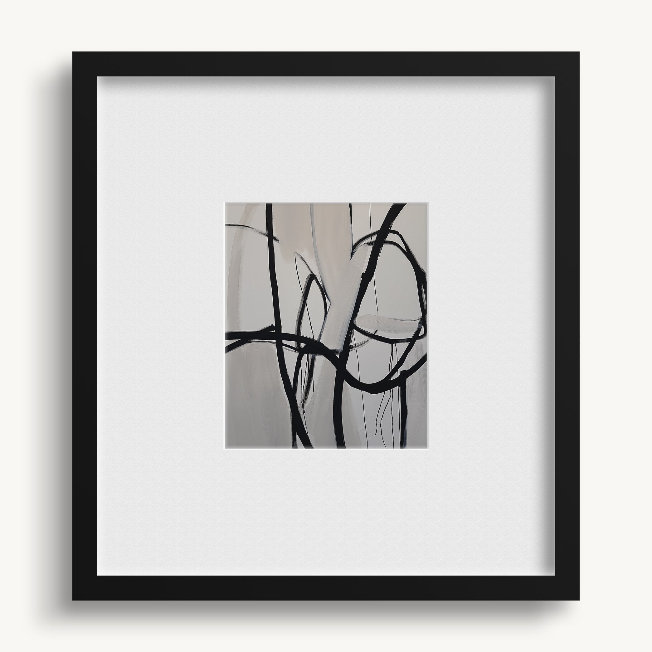 "BLACK ON BEIGE" WALL ART