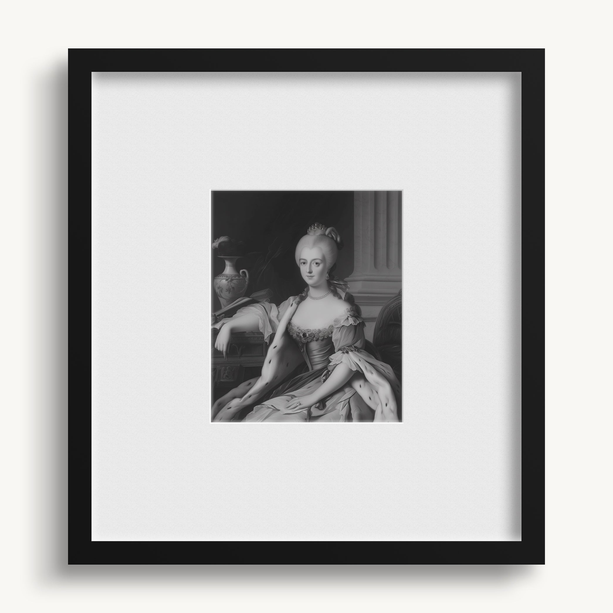 "QUEEN B&W" WALL ART