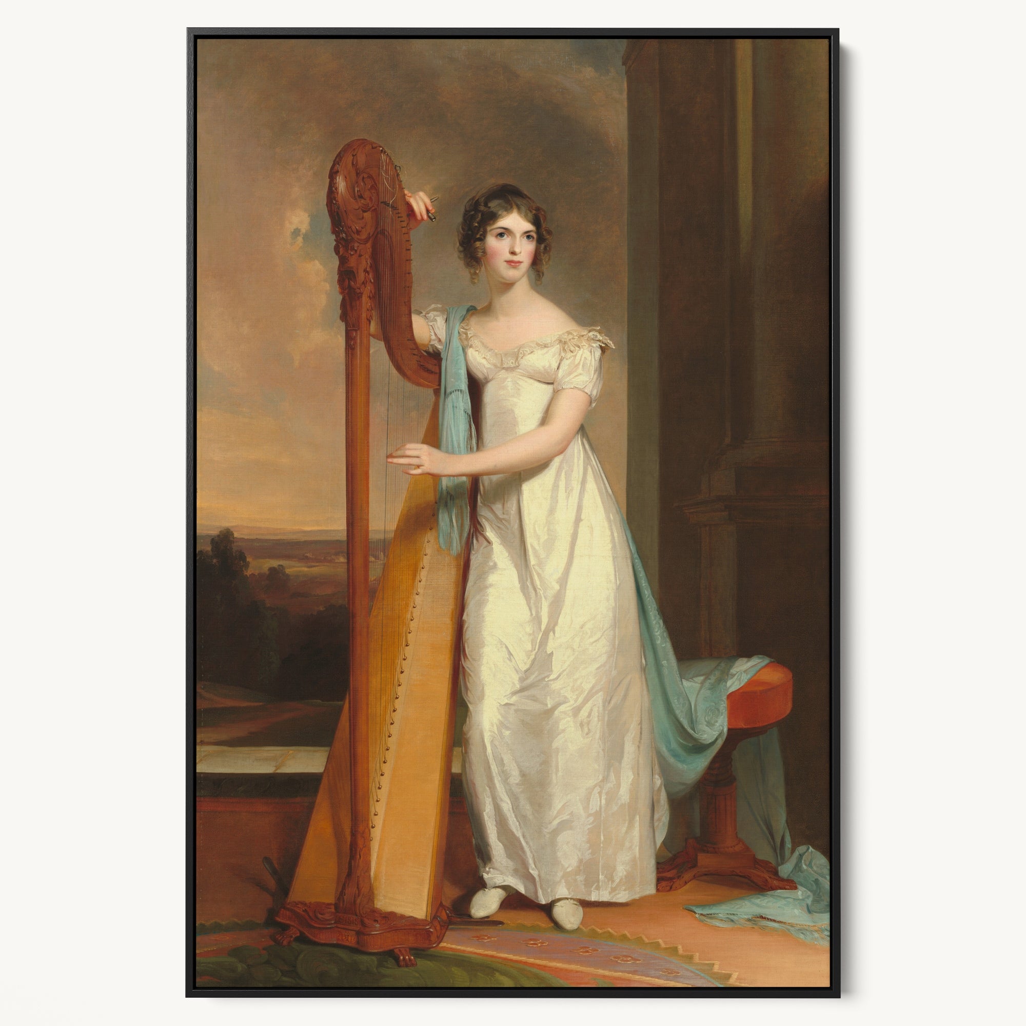 "Lady with a Harp: Eliza Ridgely, 1818" WALL ART 2x3