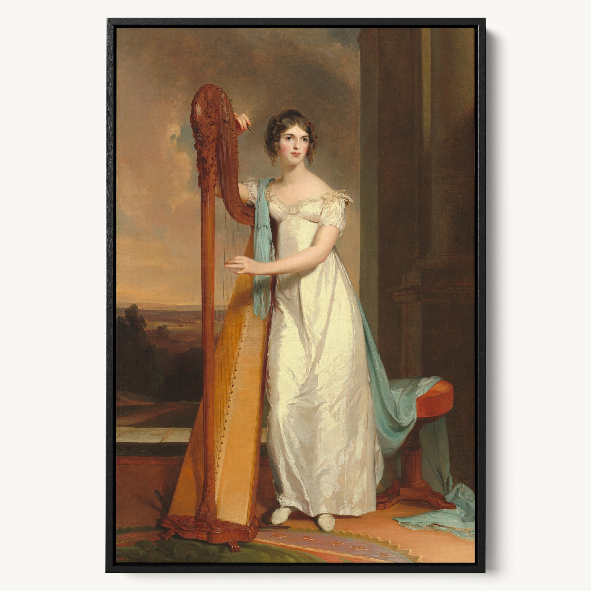 "Lady with a Harp: Eliza Ridgely, 1818" WALL ART 2x3