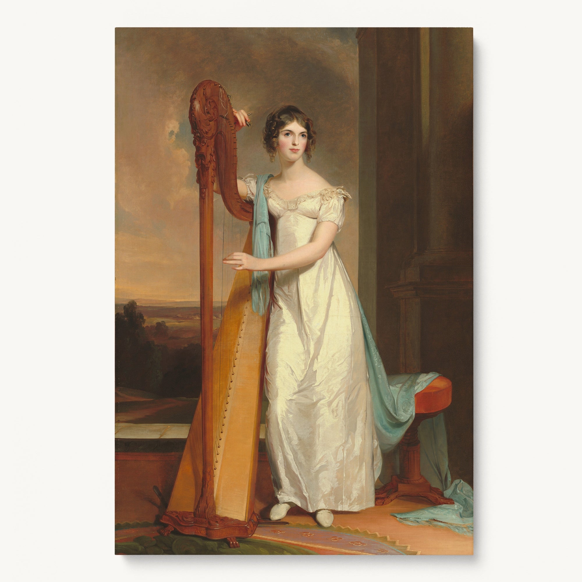 "Lady with a Harp: Eliza Ridgely, 1818" WALL ART 2x3