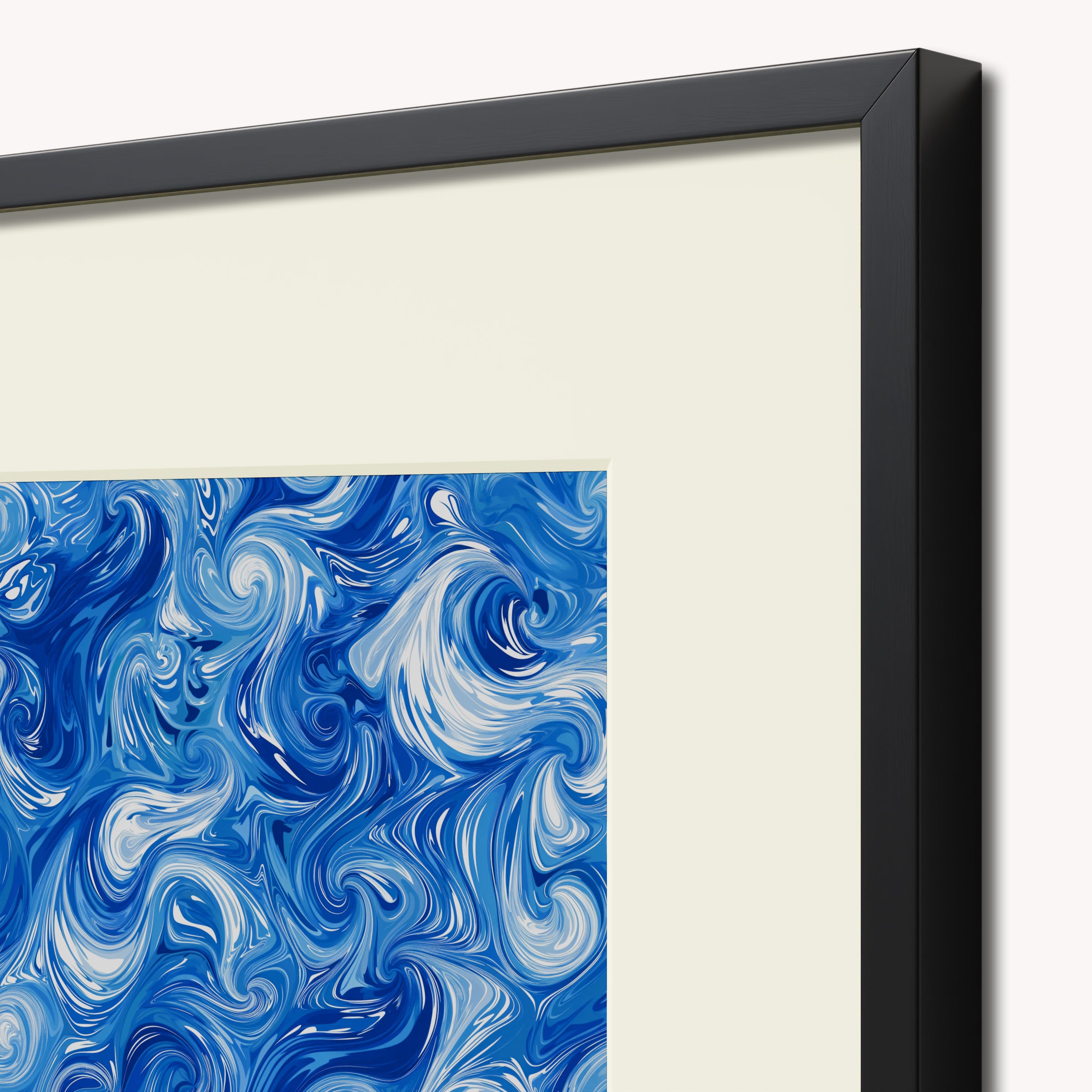 Abstract Blue and White WALL ART