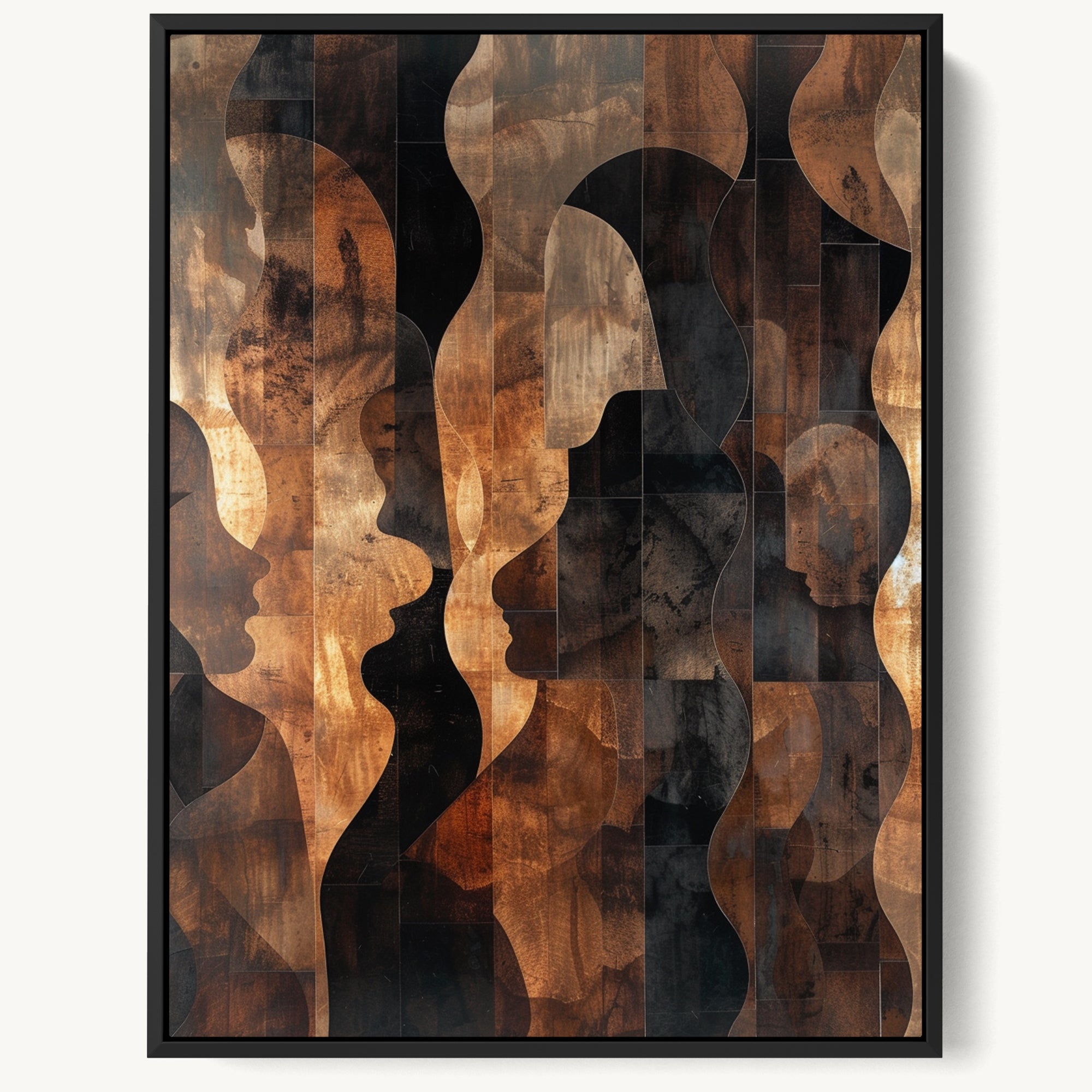 "BROWN SHAPES" WALL ART 3x4