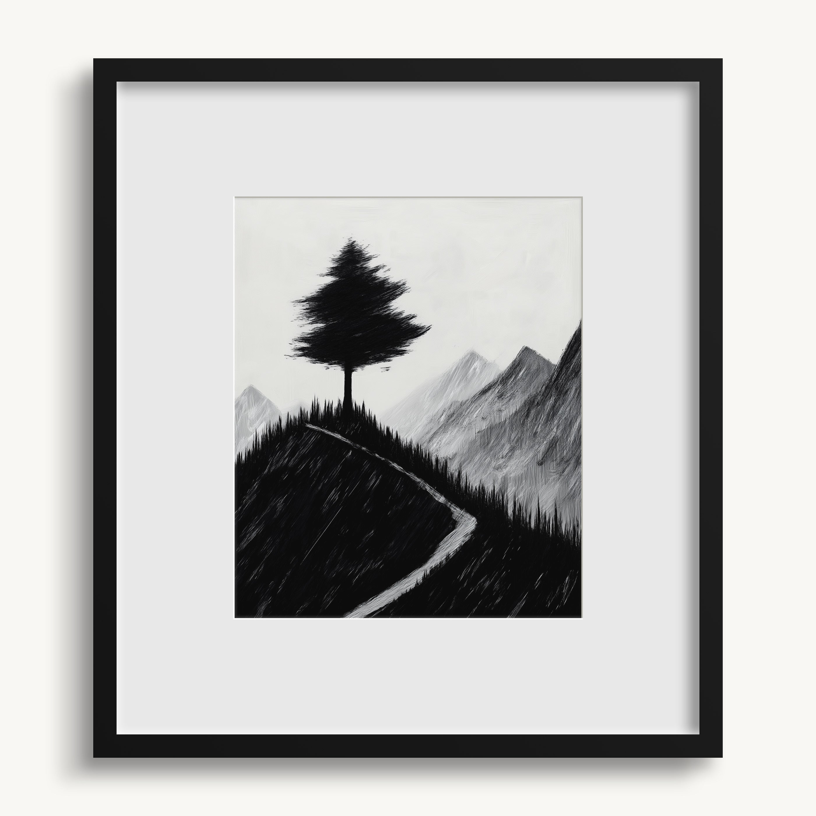 Solitary Tree on Hill WALL ART