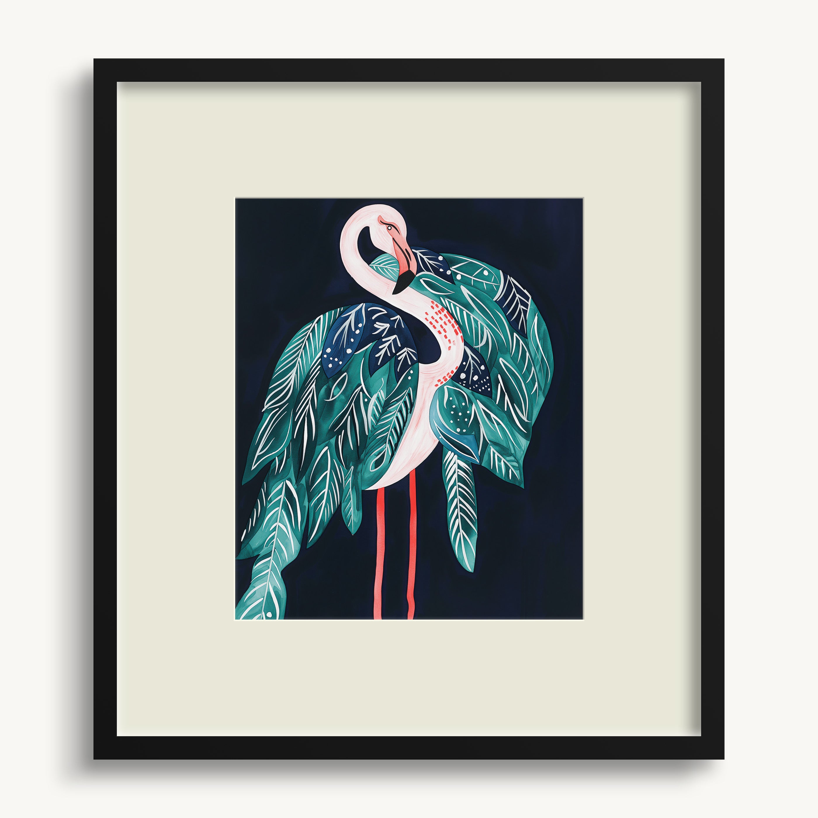 Flamingo in Pond WALL ART