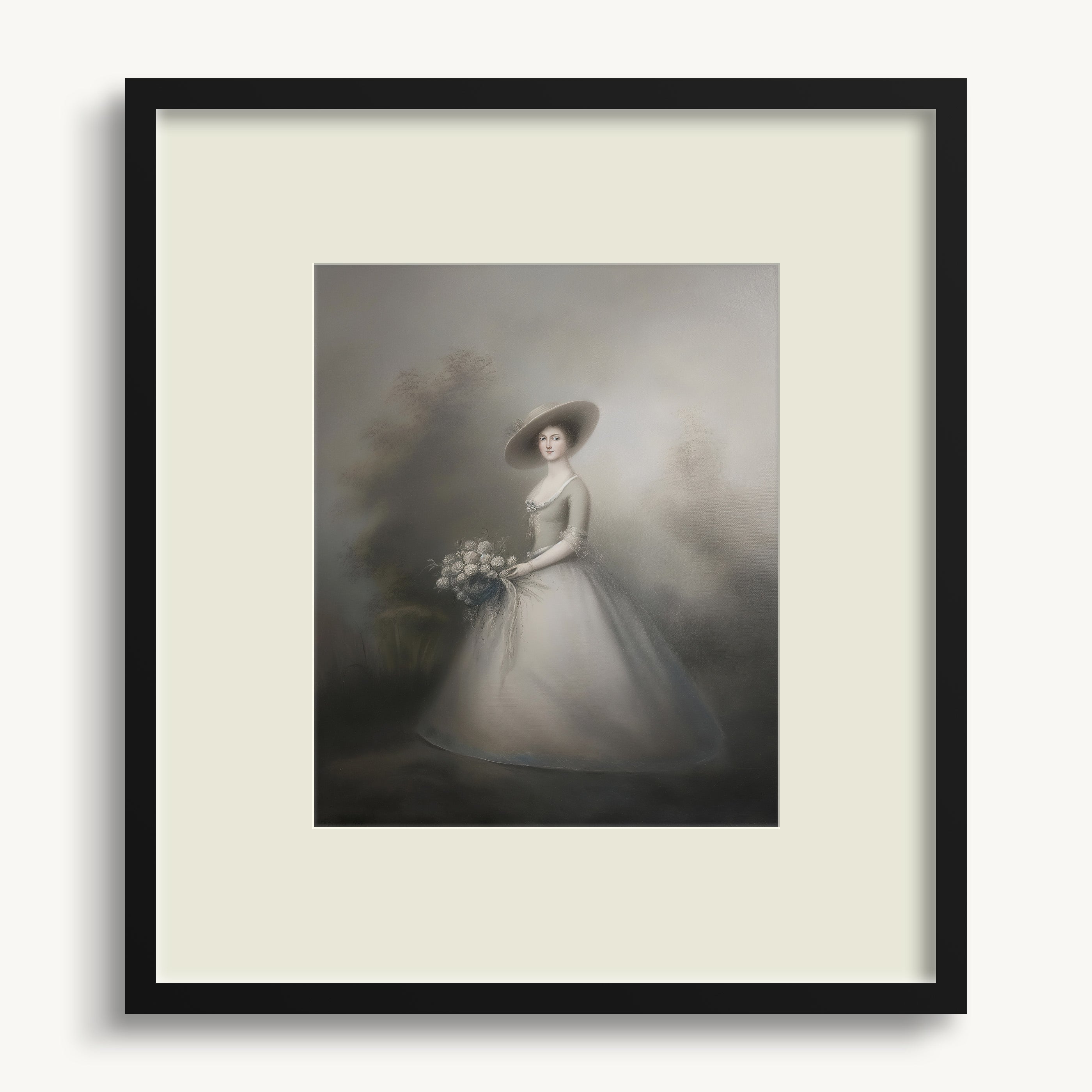 Woman with Flowers WALL ART