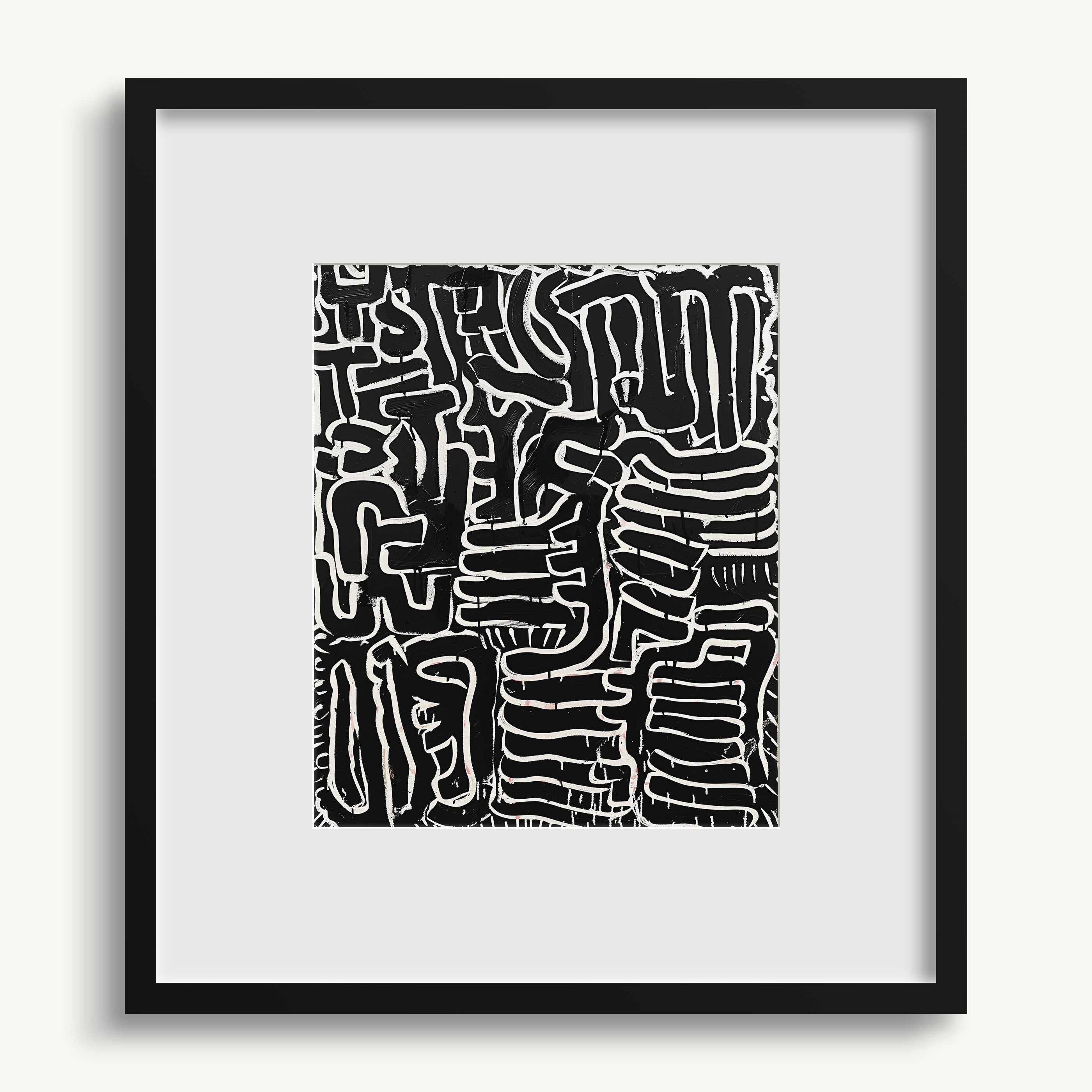 Black and White Maze WALL ART