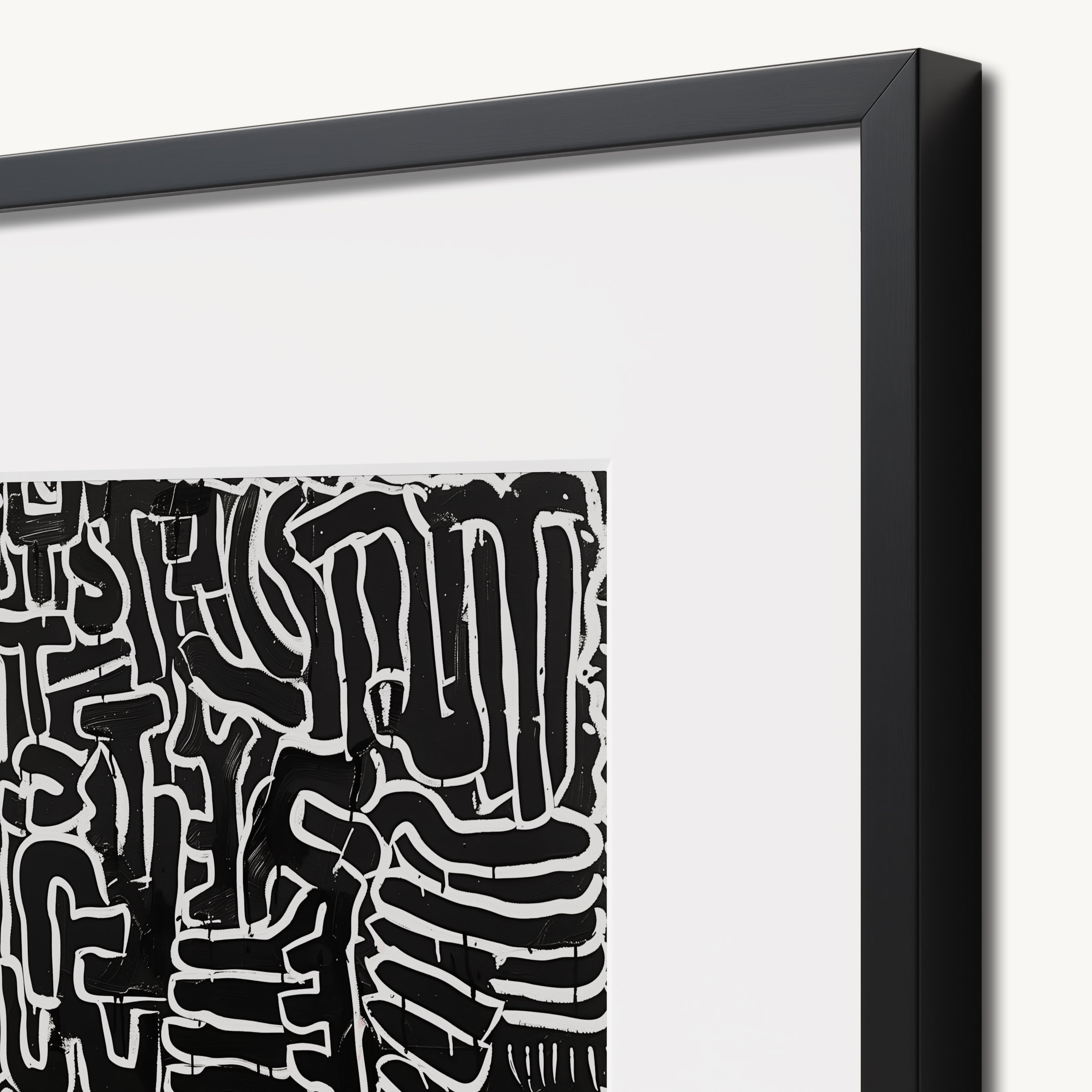 Black and White Maze WALL ART