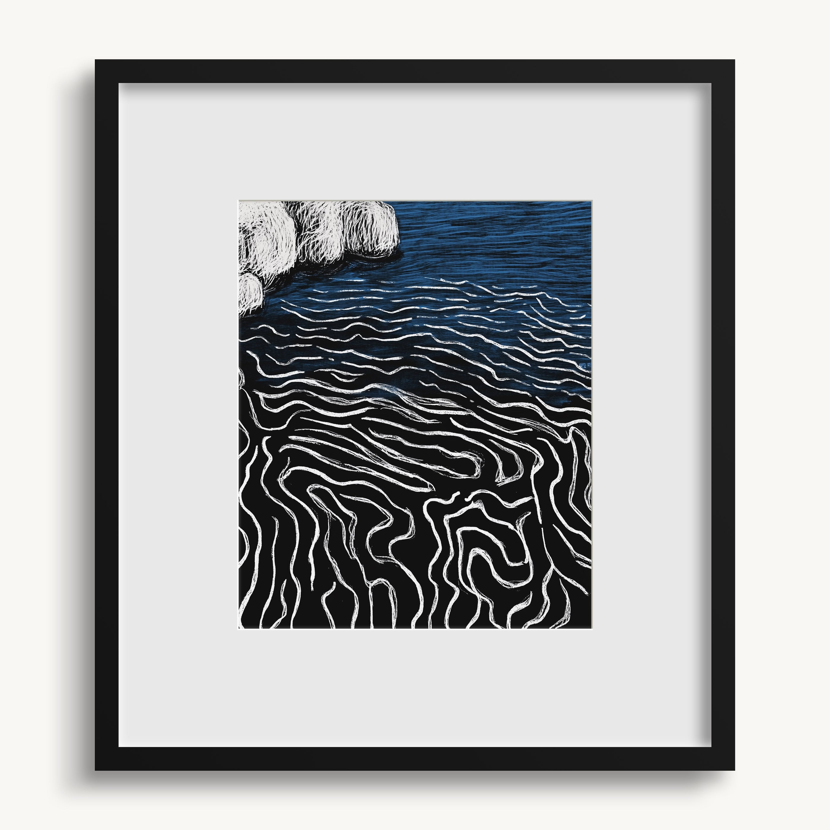 Blue Shoreline Abstract WALL ART