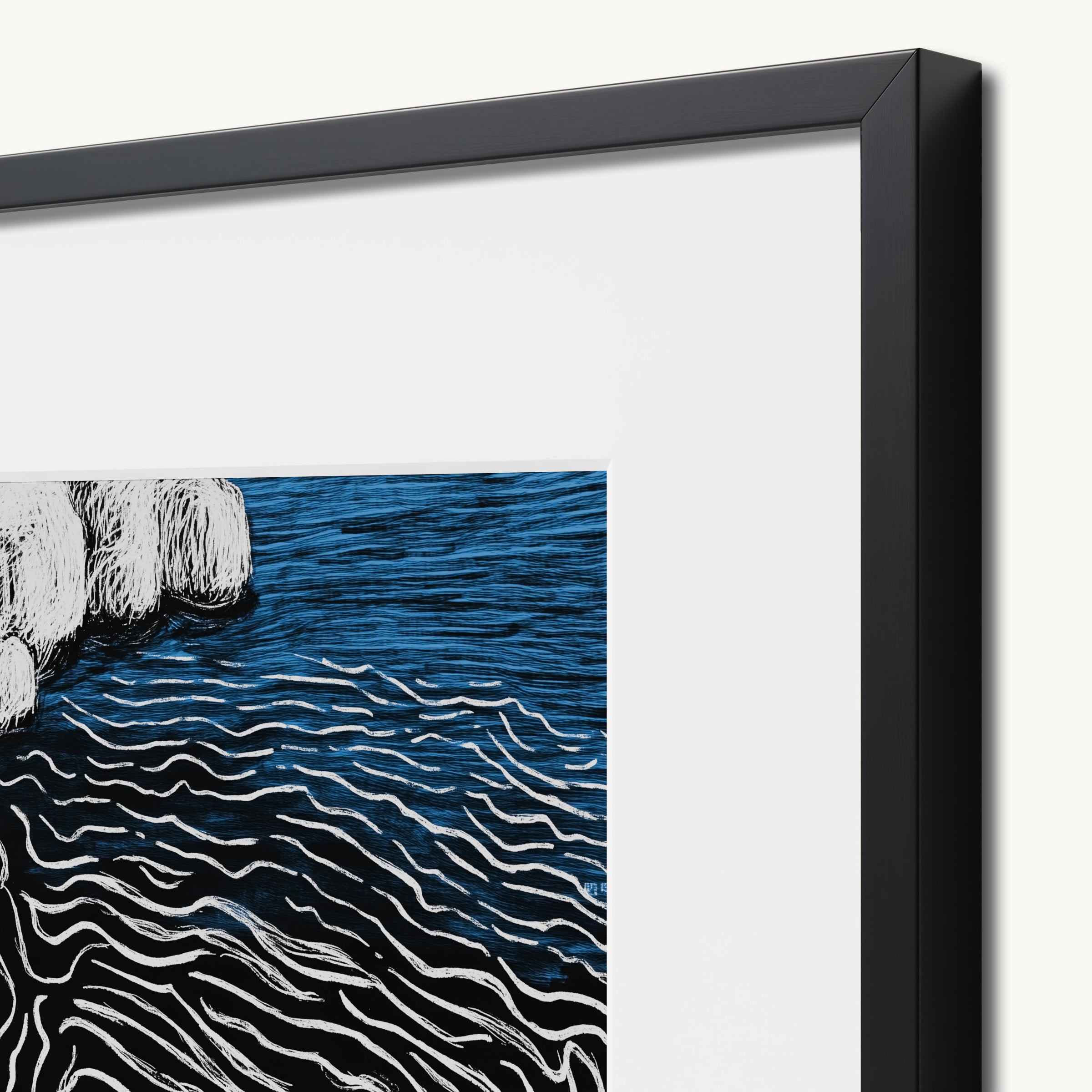 Blue Shoreline Abstract WALL ART