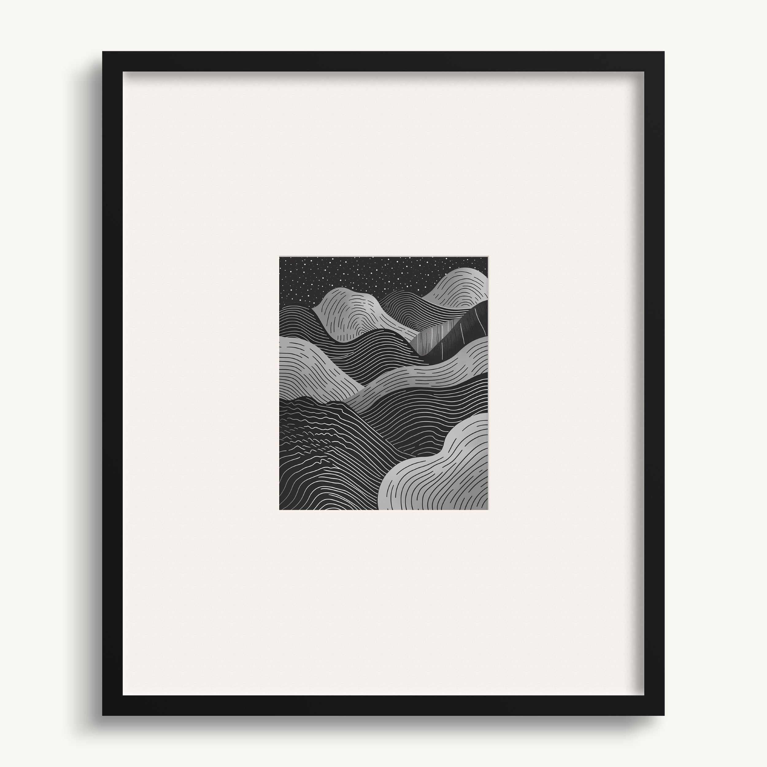 Waves of Monochrome WALL ART