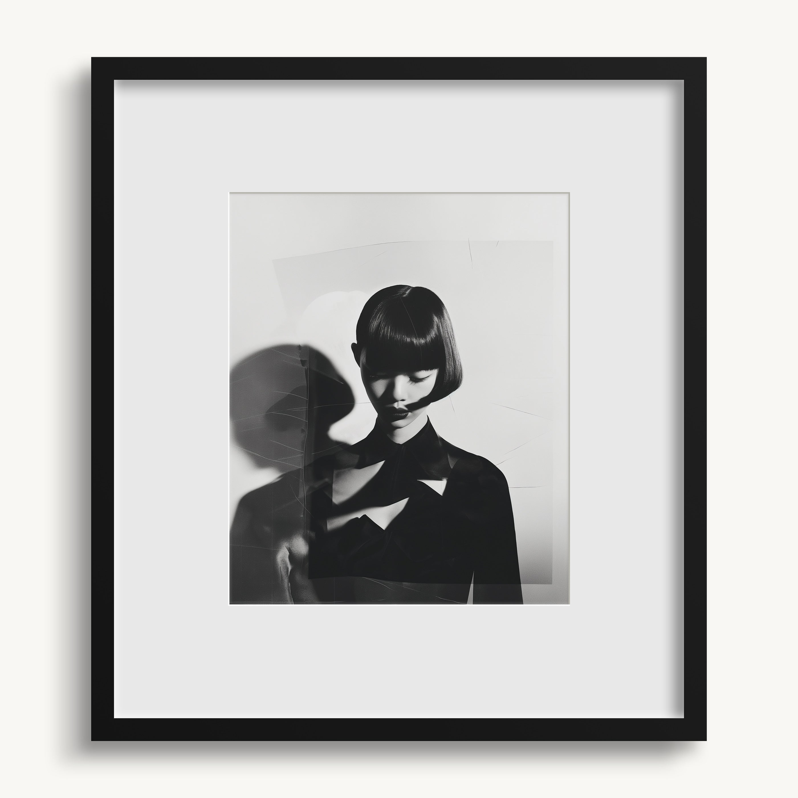 Shadowed Woman in Suit WALL ART